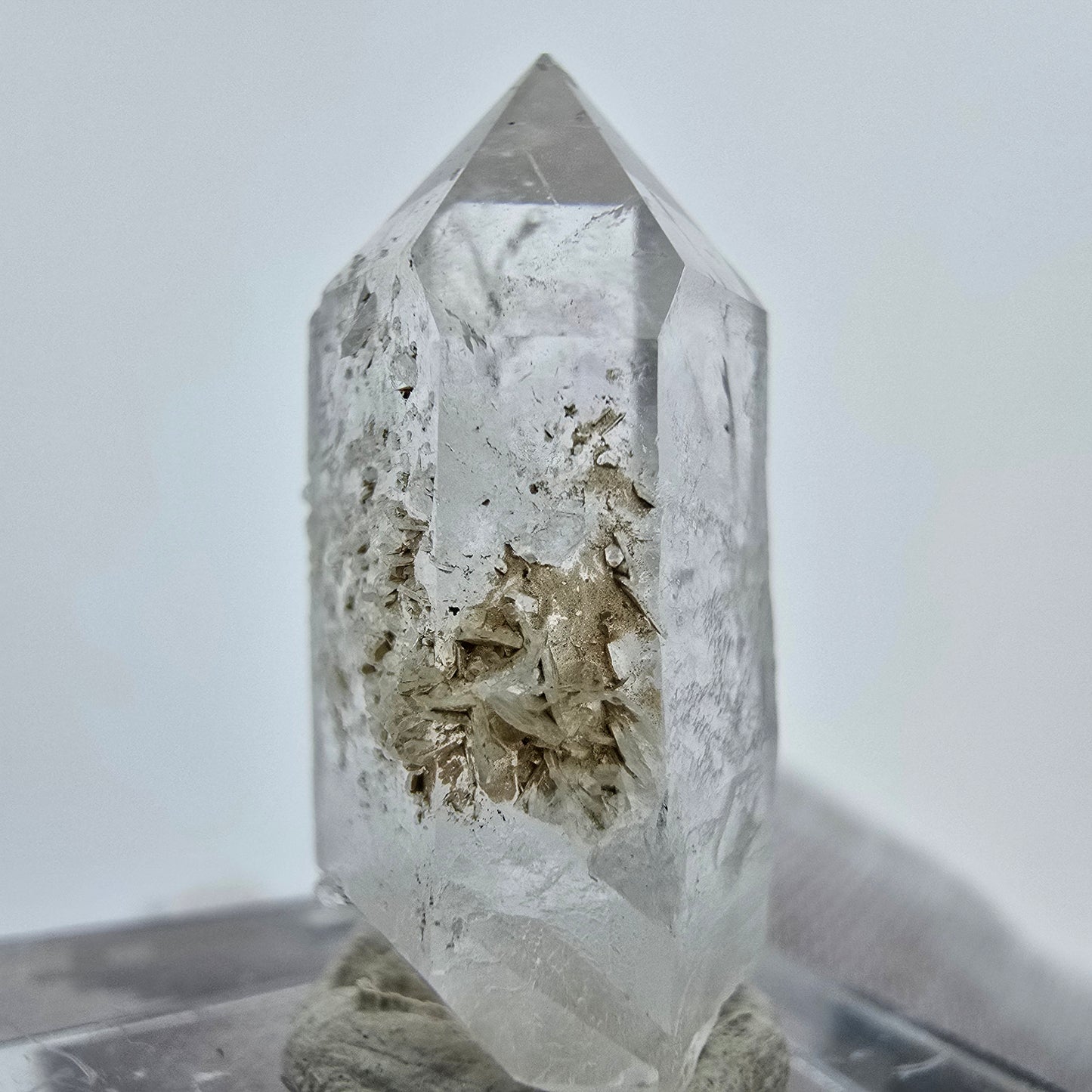 Phantom Amethyst with Stilbite Streep Mine, Goboboseb, Namibia 25*13*10mm Collection