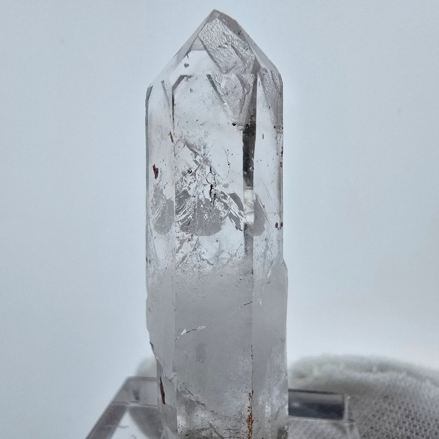 Klarer Harlekin Phantom Quarz Kristall Streep Mine, Goboboseb Namibia 42*13*11mm