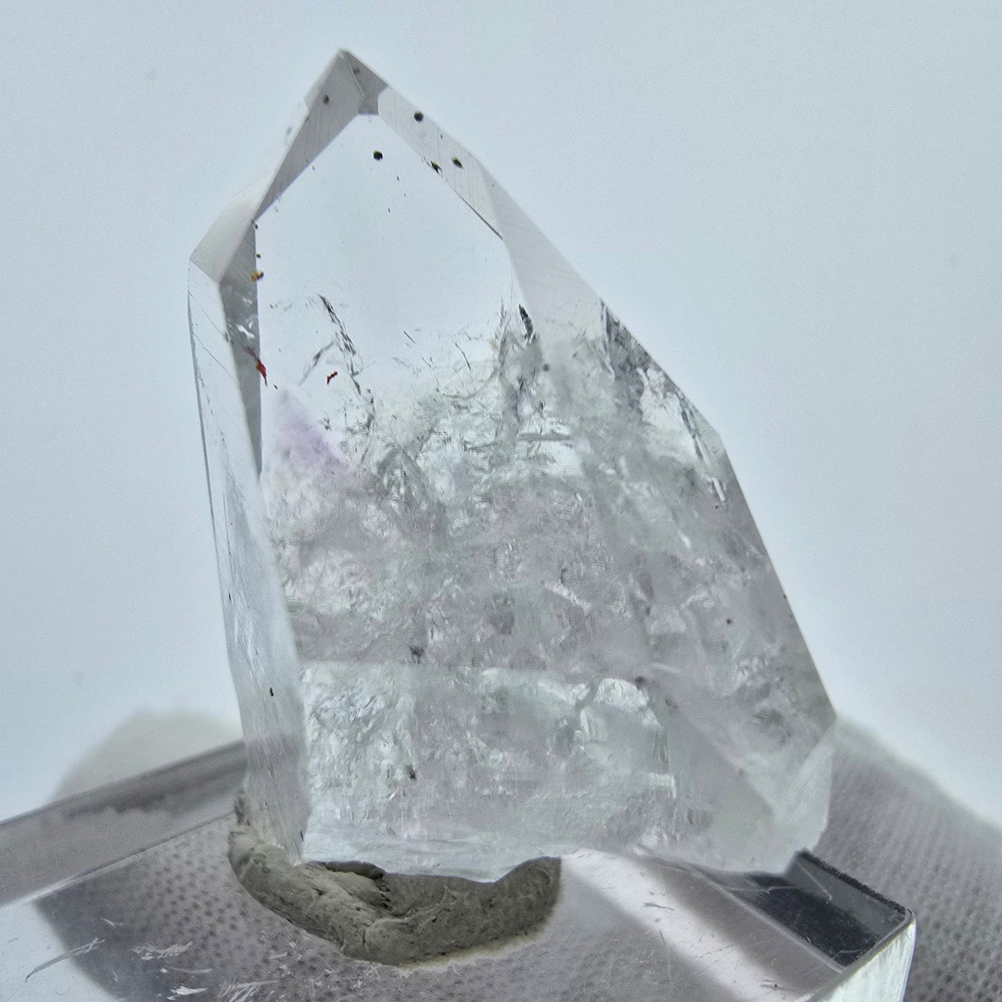 Cristal d'améthyste fantôme Harlequin, Streep Mine, Goboboseb, Namibie, 30 x 27 x 18 mm