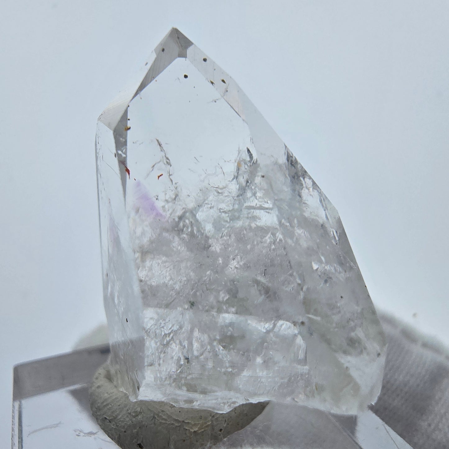 Cristal d'améthyste fantôme Harlequin, Streep Mine, Goboboseb, Namibie, 30 x 27 x 18 mm