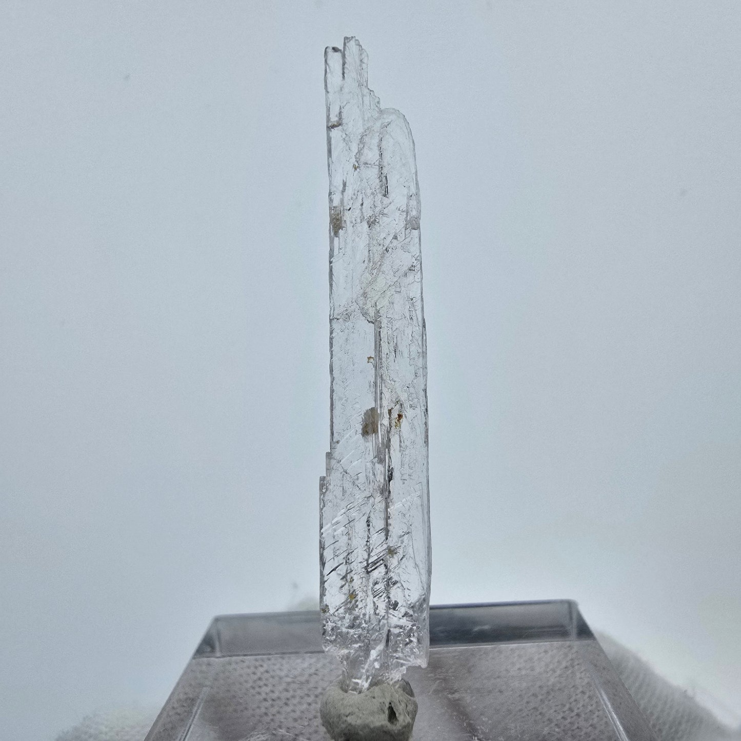 Seltener Kunzit X Spodumen Kristall weiß UV Mineral 42*6*2mm aus Brasilien