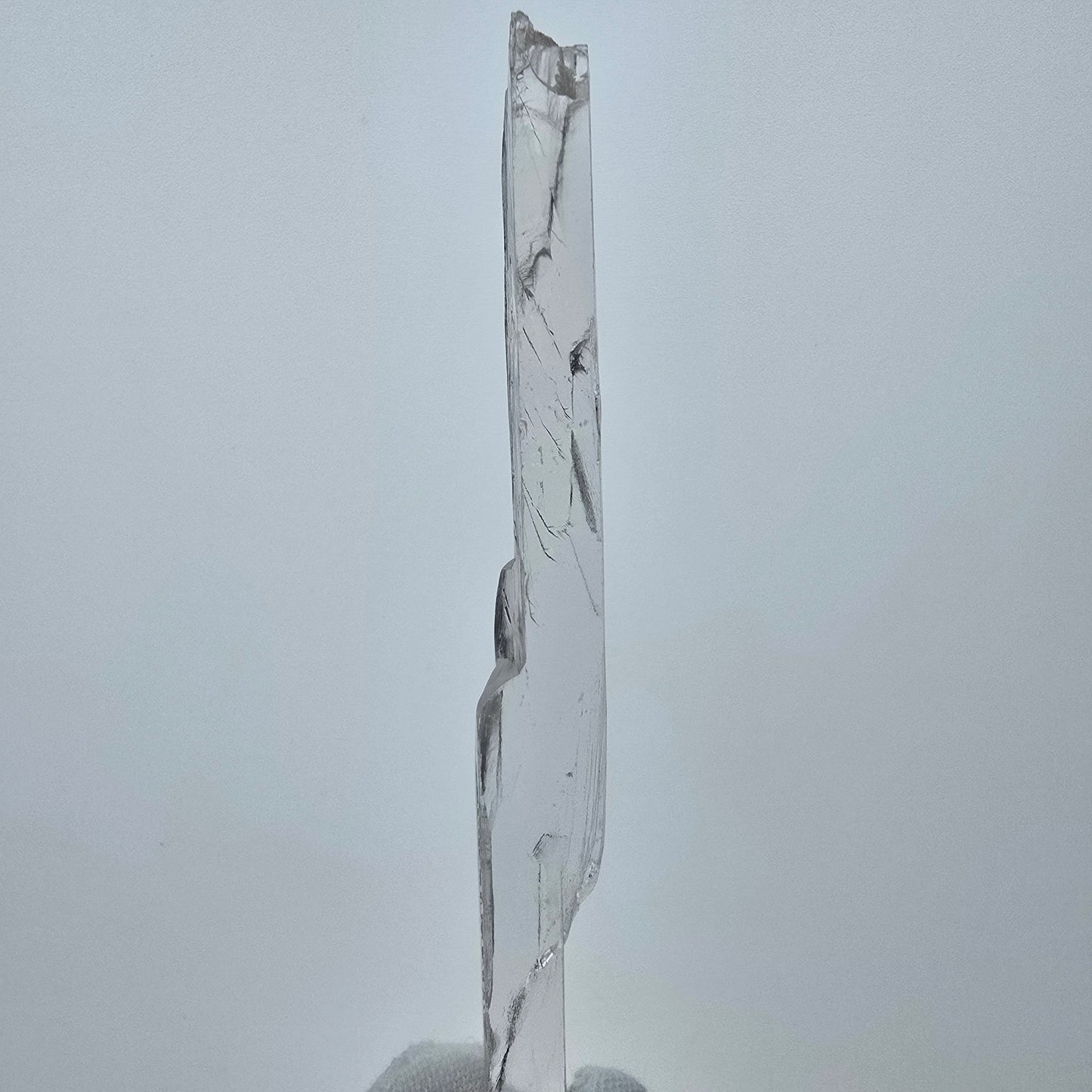 Seltener Kunzit X Spodumen Kristall weiß UV Mineral 91*10*7mm aus Brasilien
