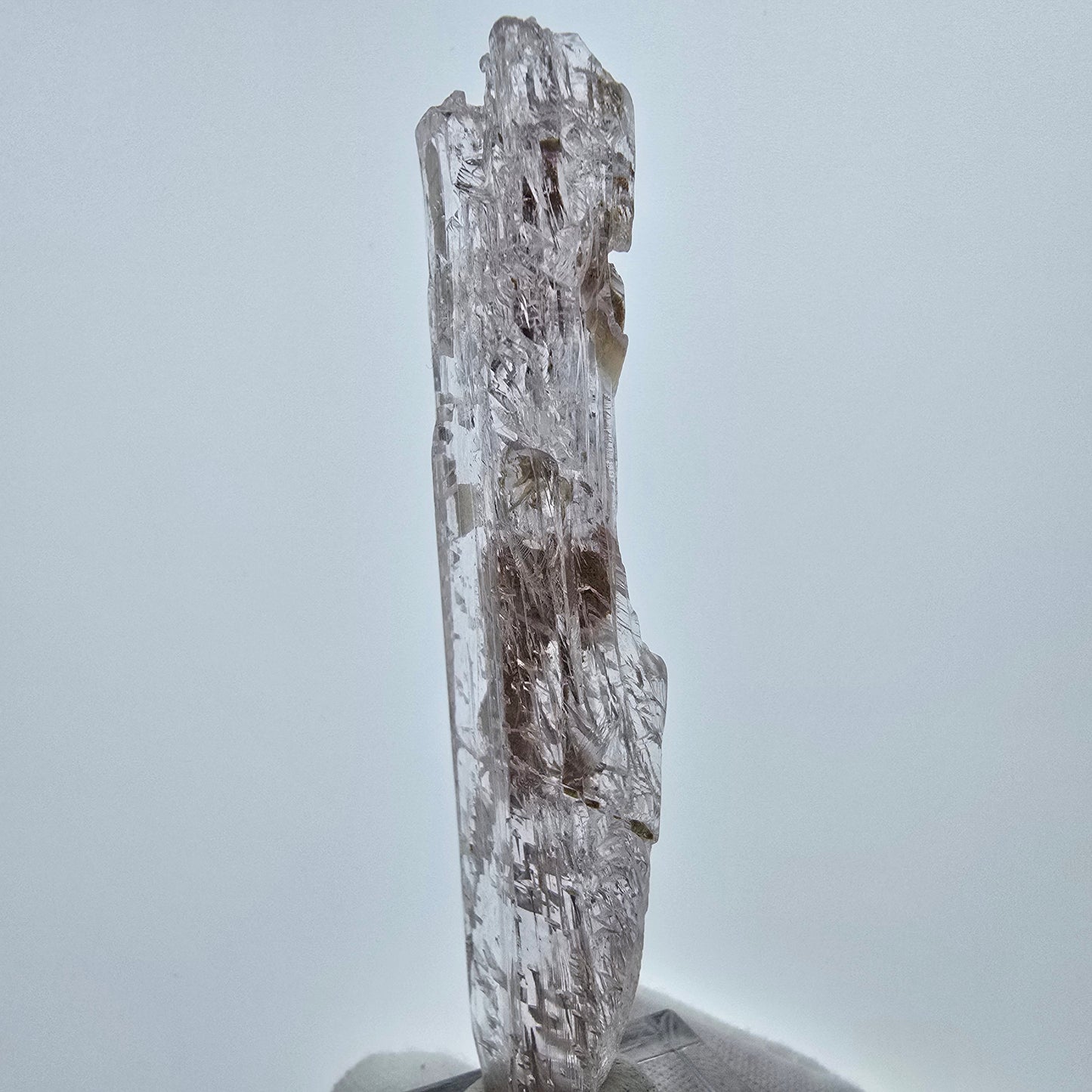 Seltener Kunzit X Spodumen Kristall rosa UV Mineral 77*17*12mm aus Brasilien