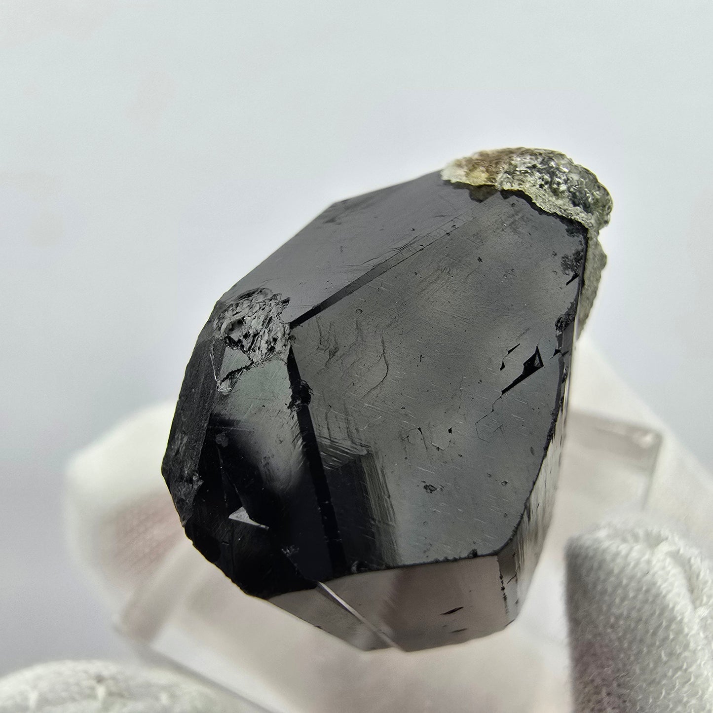 Seltener Schörl Turmalin, Hyalit Kristall Erongo, Namibia 28*23*17mm Sammlung