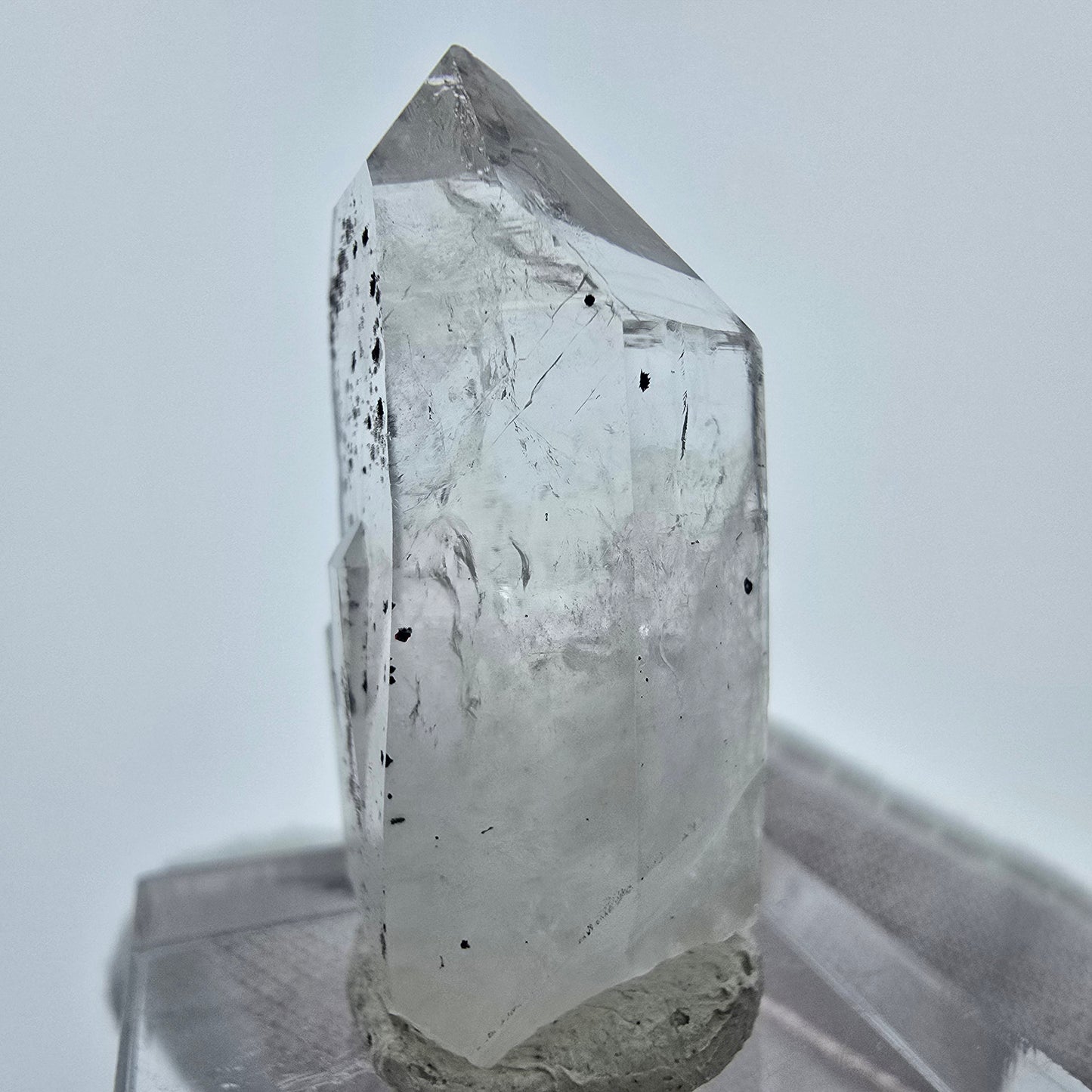 Klarer Phantom Hämatit Quarz Kristall Streep Mine, Goboboseb Namibia 32*16*13mm