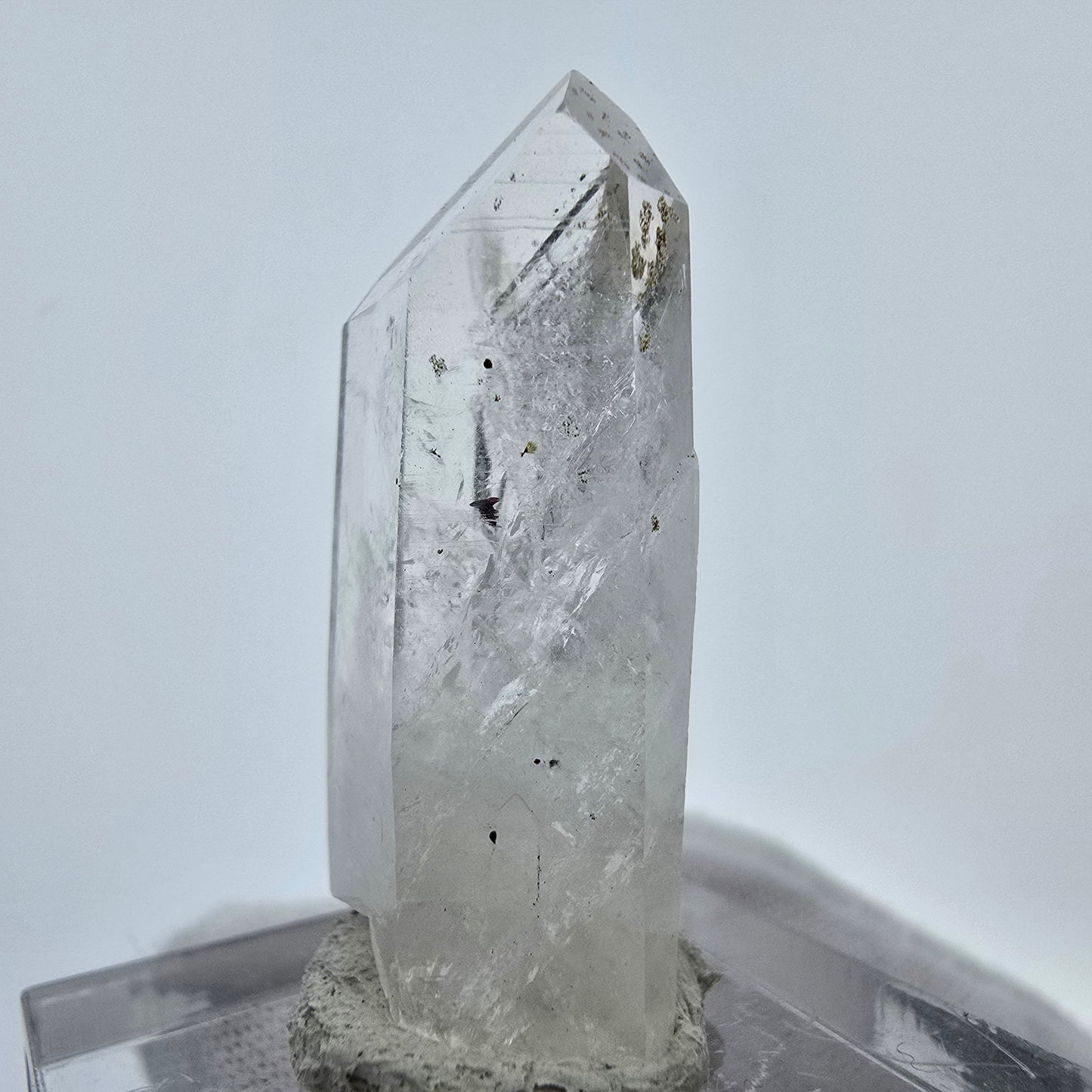 Enhydro Phantom Hämatit Quarz Kristall Streep Mine, Goboboseb, Namibia 34*15*9mm