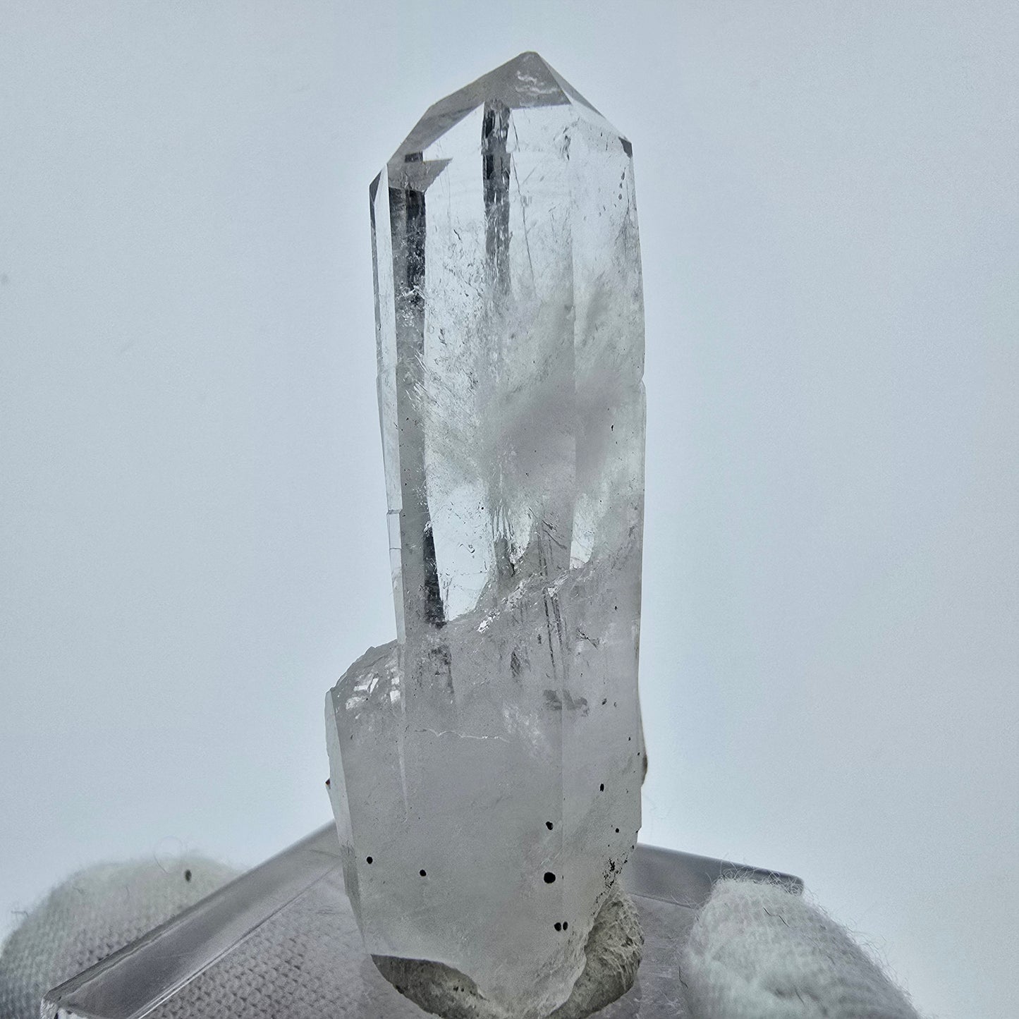 Klarer Phantom Hämatit Quarz Kristall Streep Mine, Goboboseb, Namibia 45*22*13mm