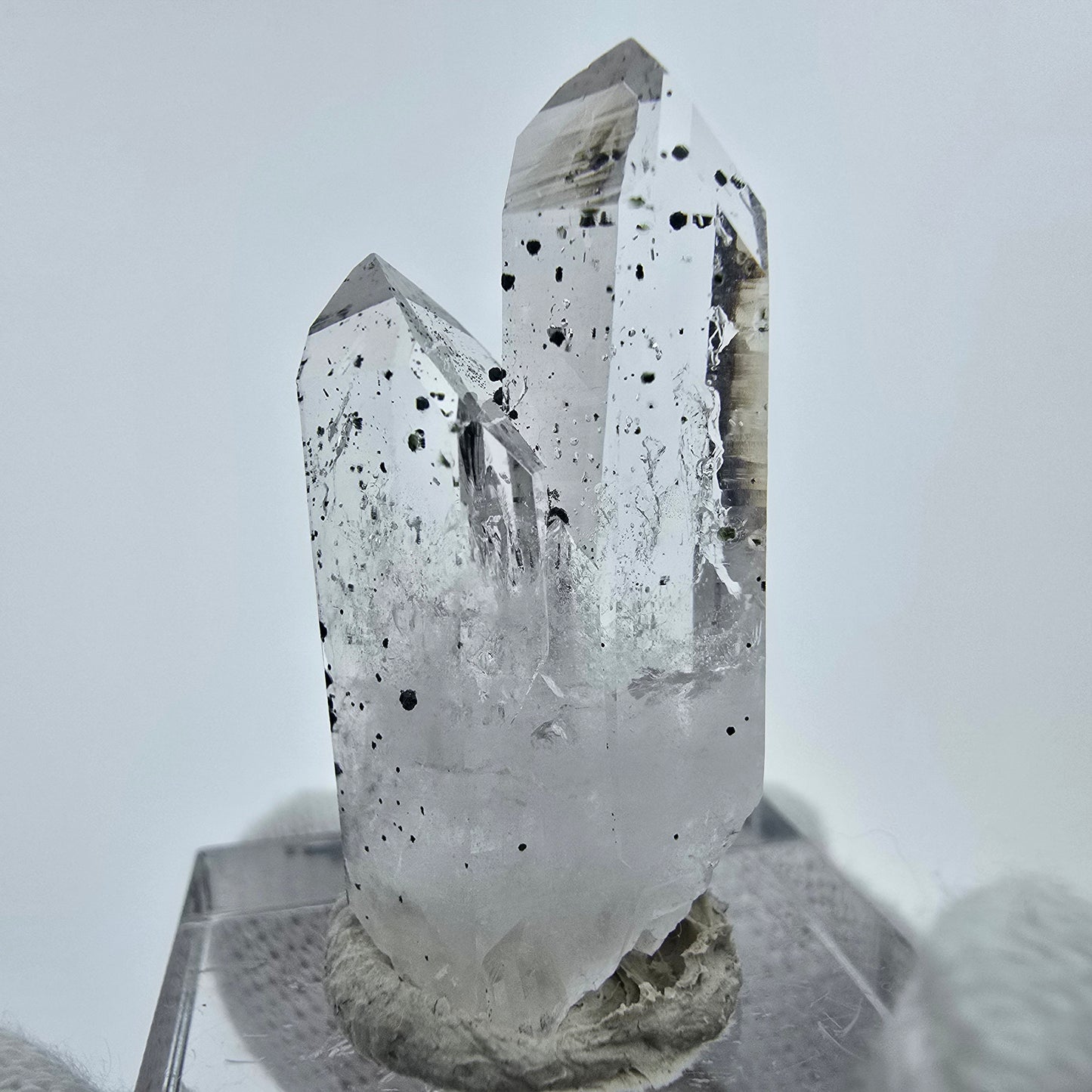 Klarer Phantom Hämatit Quarz Kristall Streep Mine, Goboboseb, Namibia 34*15*11mm