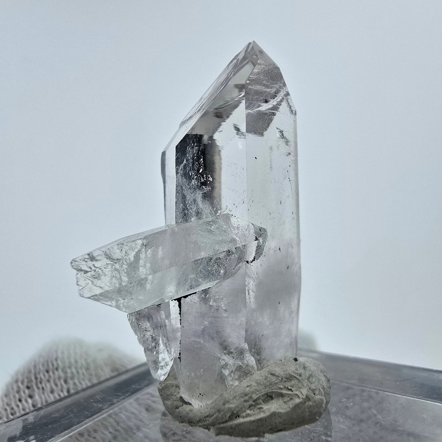 Klarer Phantom Amethyst mit Chlorid Streep Mine, Goboboseb, Namibia 28*19*9mm