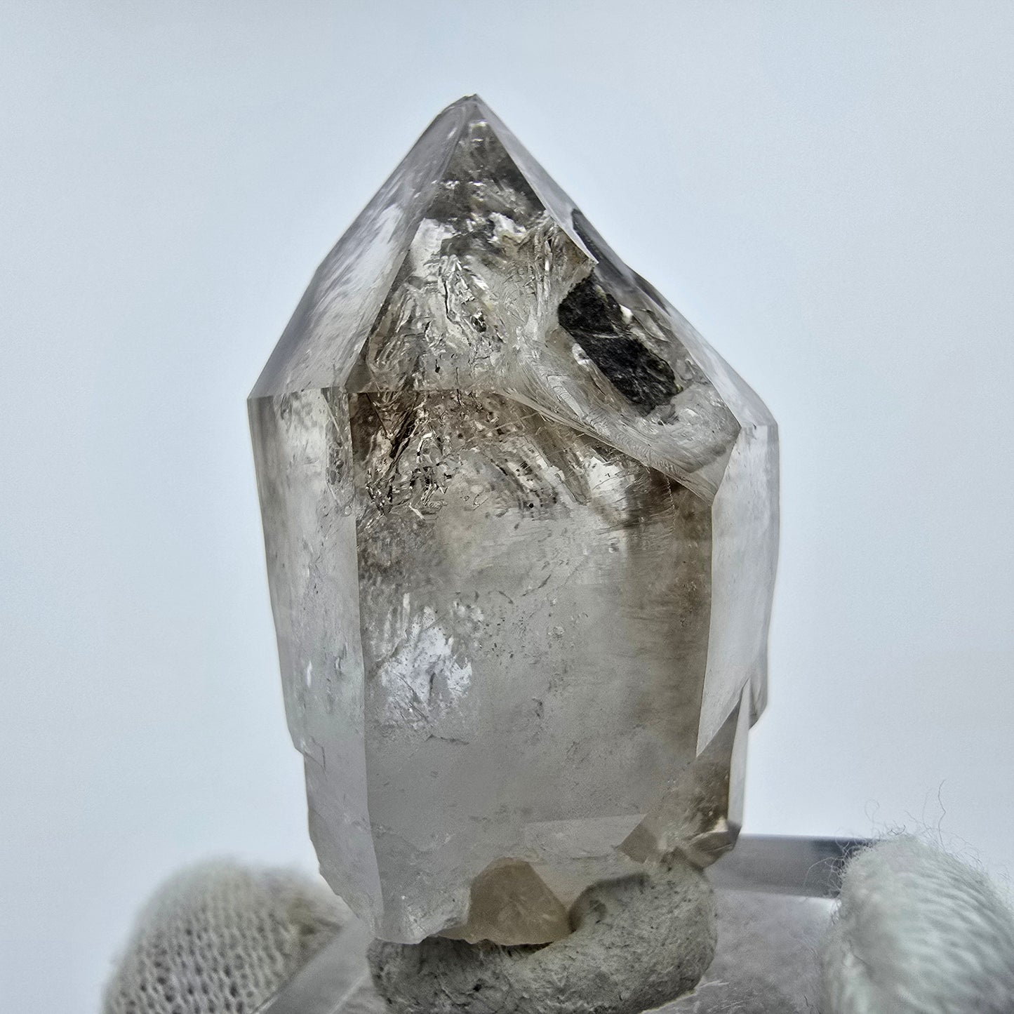 Enhydro Phantom Rauchquarz Zepter, 2x Blase Goboboseb, Namibia 43*27*21mm