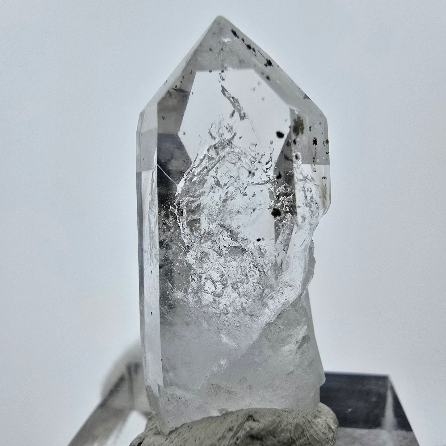 Klarer Phantom Hämatit Quarz Kristall Streep Mine, Goboboseb, Namibia 33*13*12mm