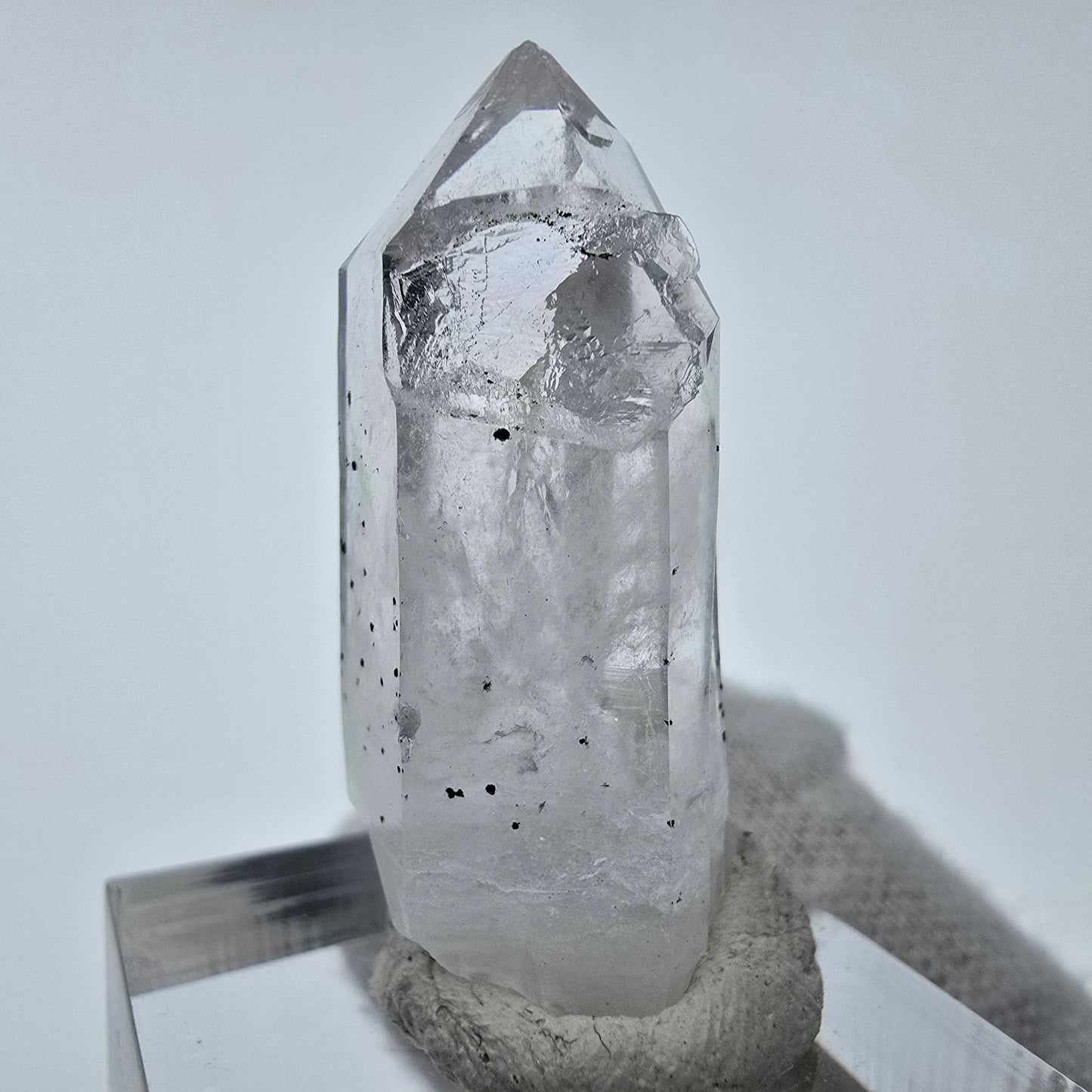 Klarer Phantom Hämatit Quarz Kristall Streep Mine, Goboboseb, Namibia 36*14*12mm