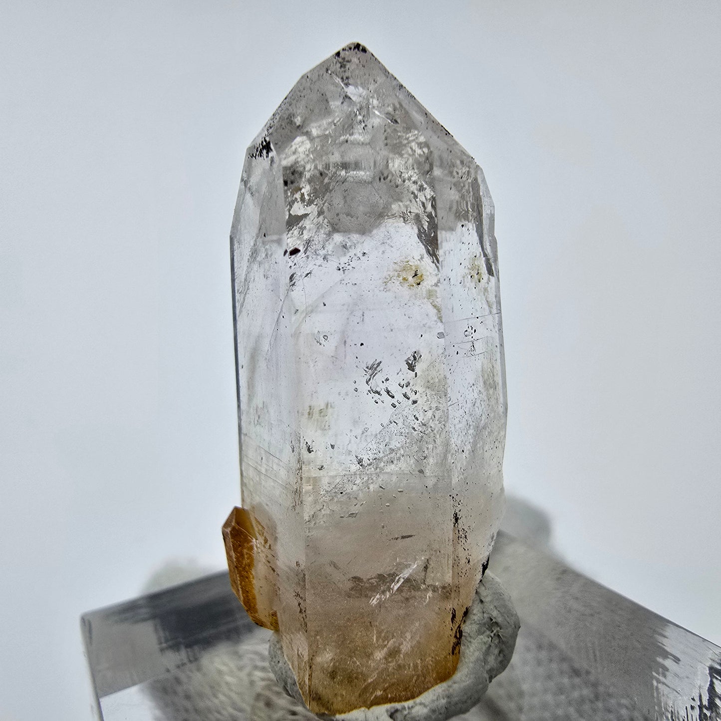 Klarer Phantom Hämatit Quarz Kristall Streep Mine, Goboboseb, Namibia 32*14*12mm
