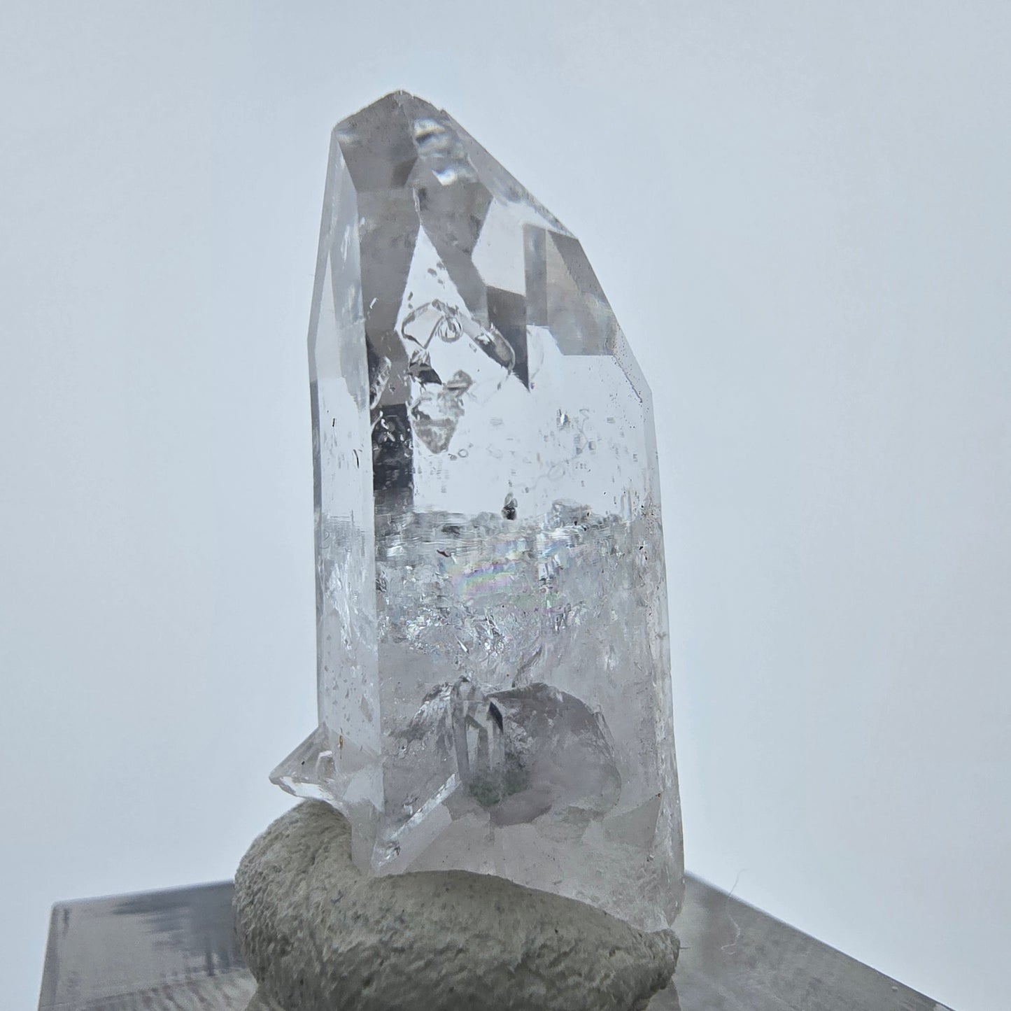 Enhydro Quarz Kristallspitze, 1x Blase Streep Mine Goboboseb, Namibia 32*16*11mm