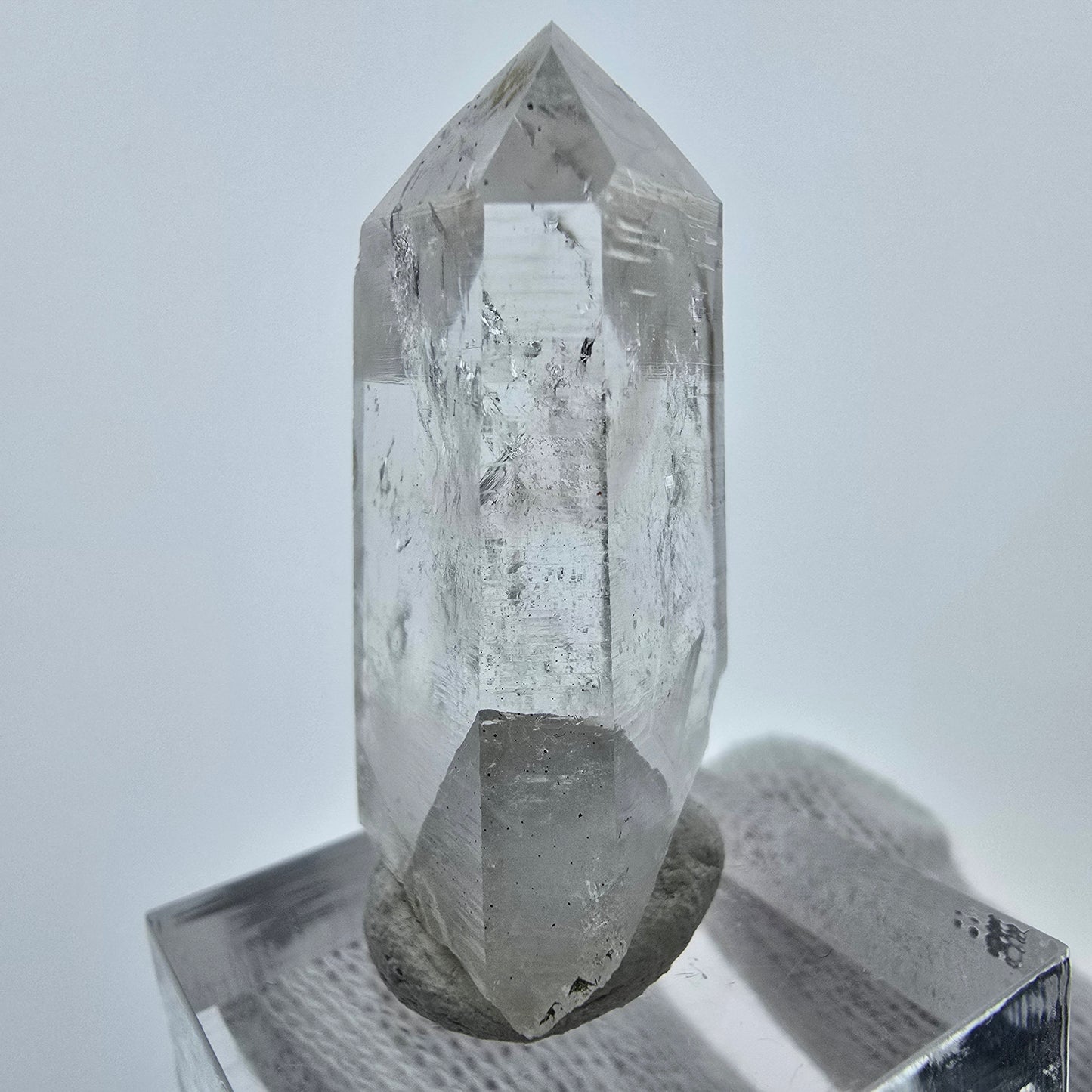 Enhydro Lemurian Phantom Quarz Spitze Streep Mine, Goboboseb, Namibia 37*18*15mm