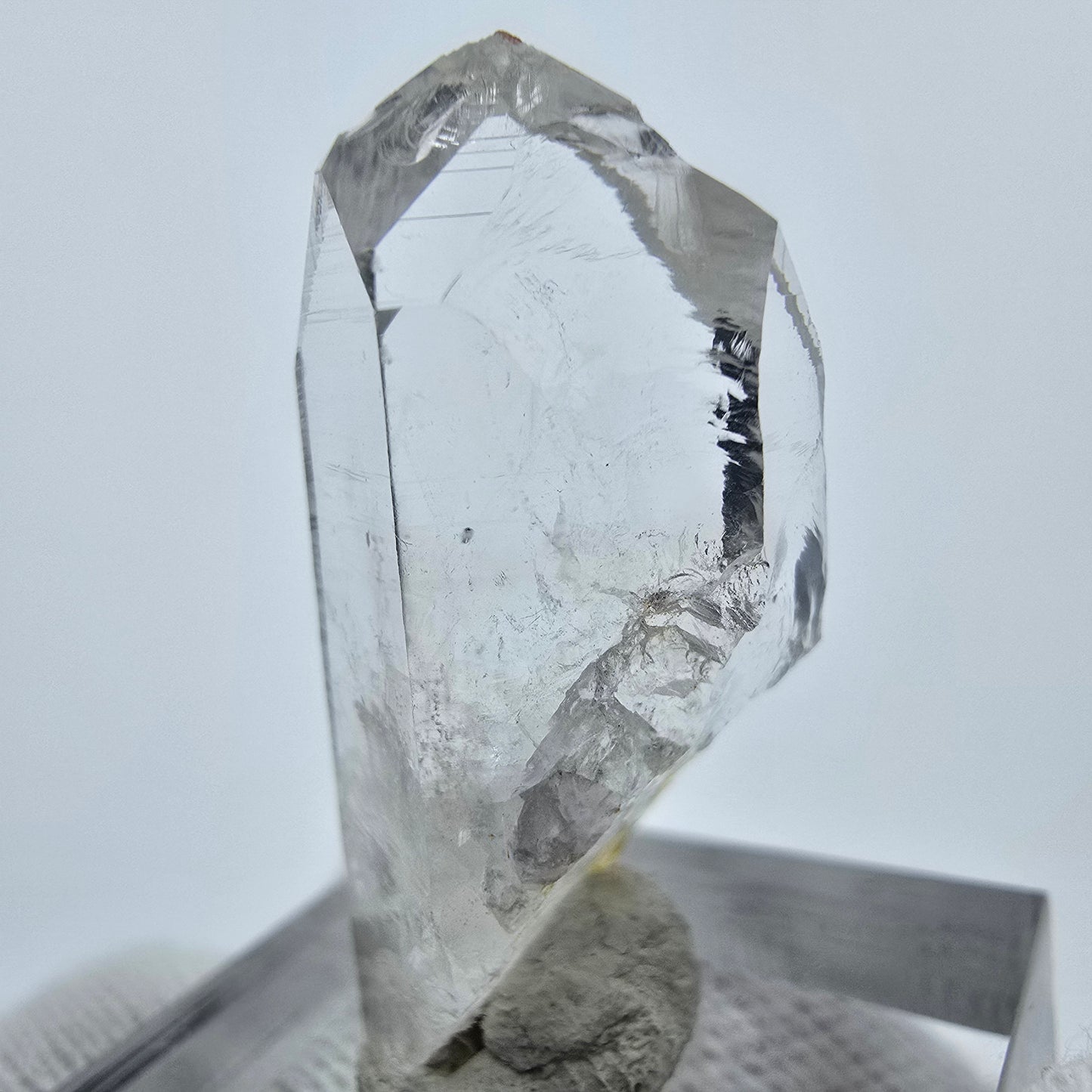Klare Lemurian Phantom Quarz Spitze Streep Mine, Goboboseb, Namibia 32*13*15mm