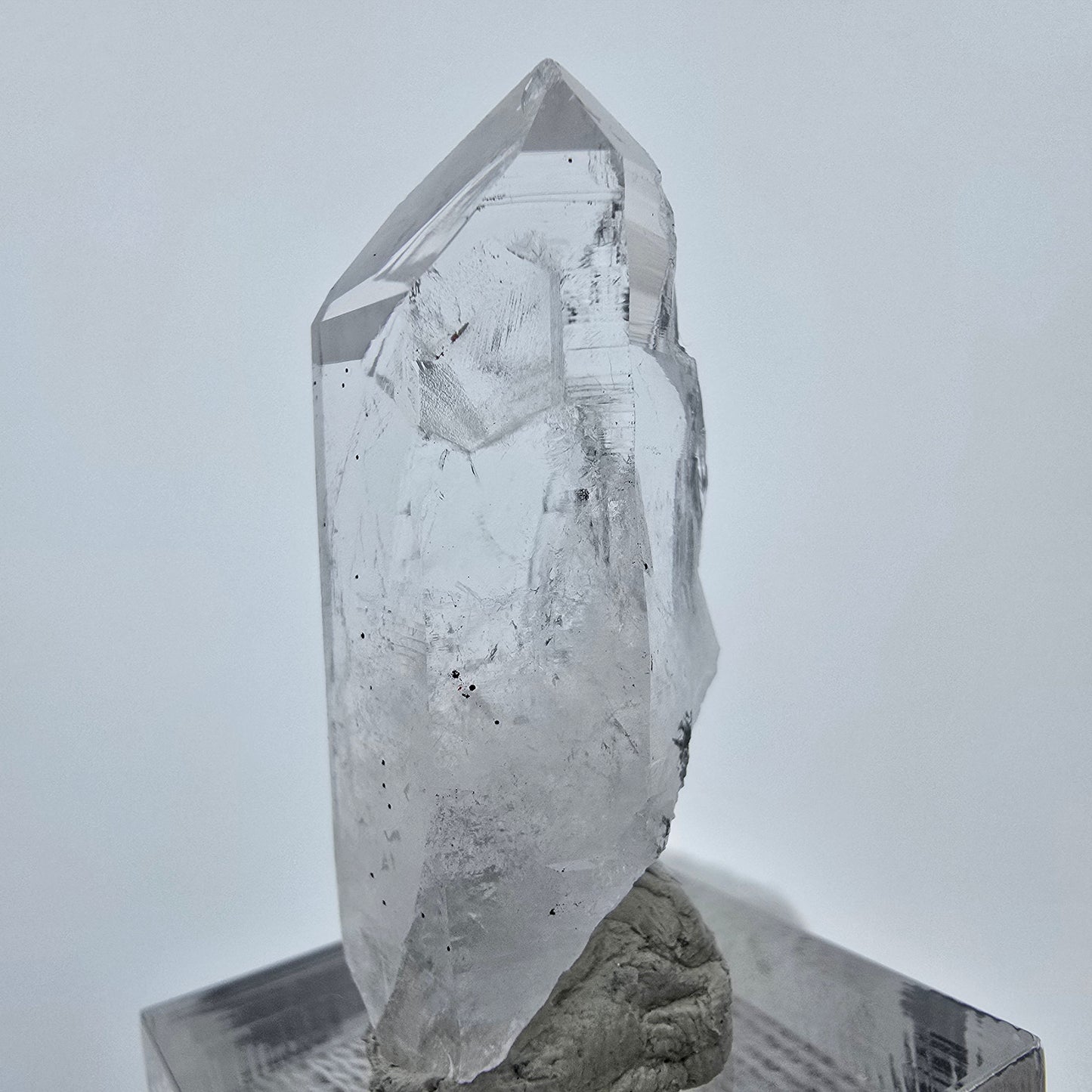 Klare Lemurian Epidot Quarz Spitze Streep Mine, Goboboseb, Namibia 41*17*15mm