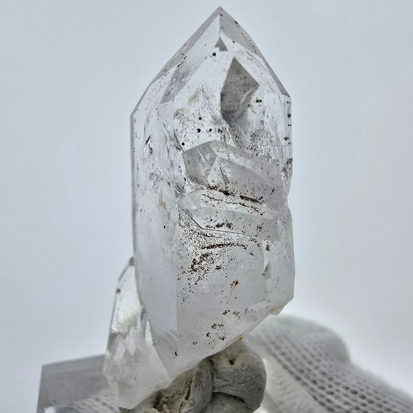 Lemurian Phantom Hämatit Quarz Spitze Streep Mine, Goboboseb, Namibia 42*22*16mm