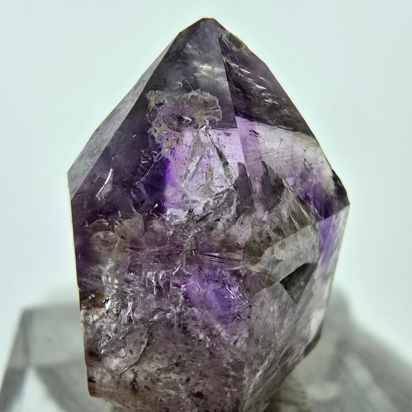 Seltene Phantom Amethyst Zepter Spitze Goboboseb, Namibia 27*15*14mm