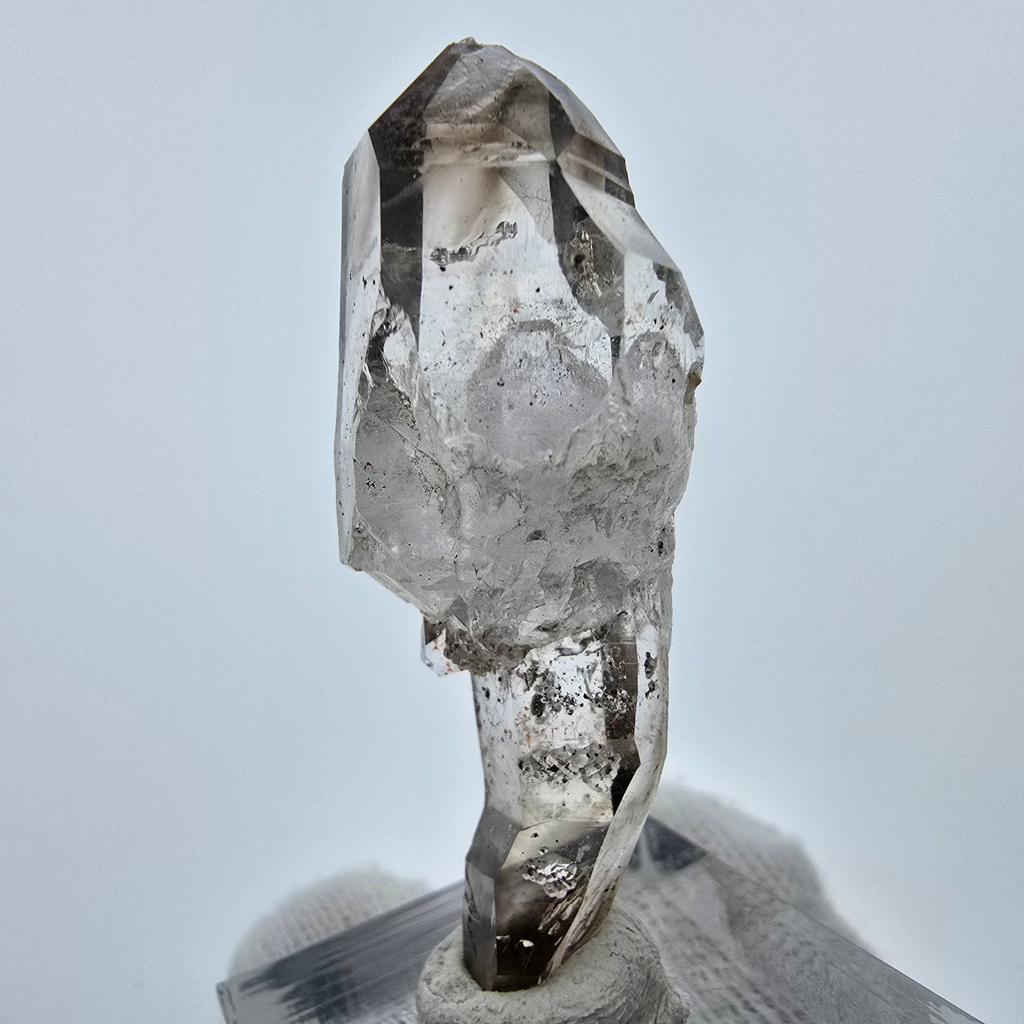 Klarer Phantom Rauchquarz DT Zepter Kristall Goboboseb, Namibia 48*16*14mm