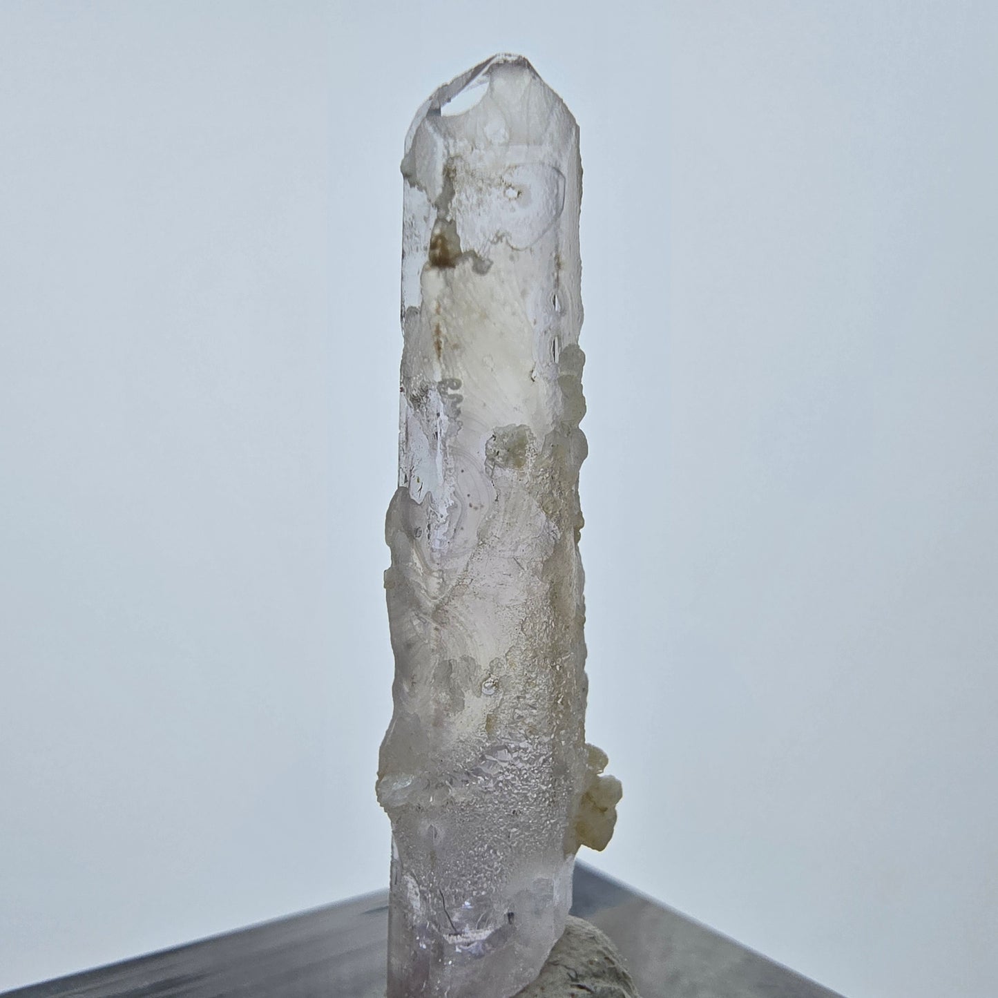 Enhydro Phantom Rauchquarz mit Calcit, 1x Blase Goboboseb, Namibia 33*9*6mm