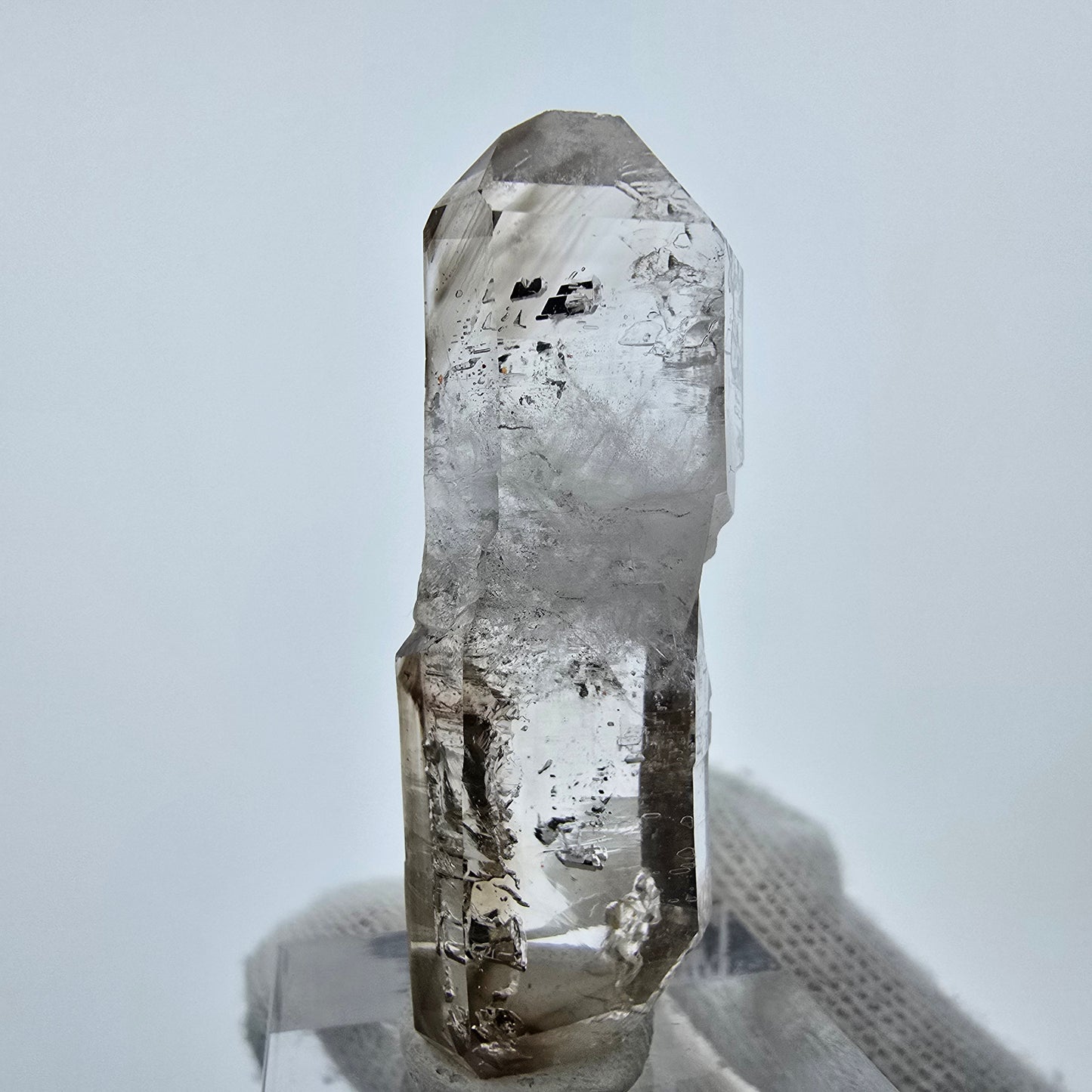 Klarer Phantom Rauchquarz DT Zepter Kristall Goboboseb, Namibia 46*16*9mm