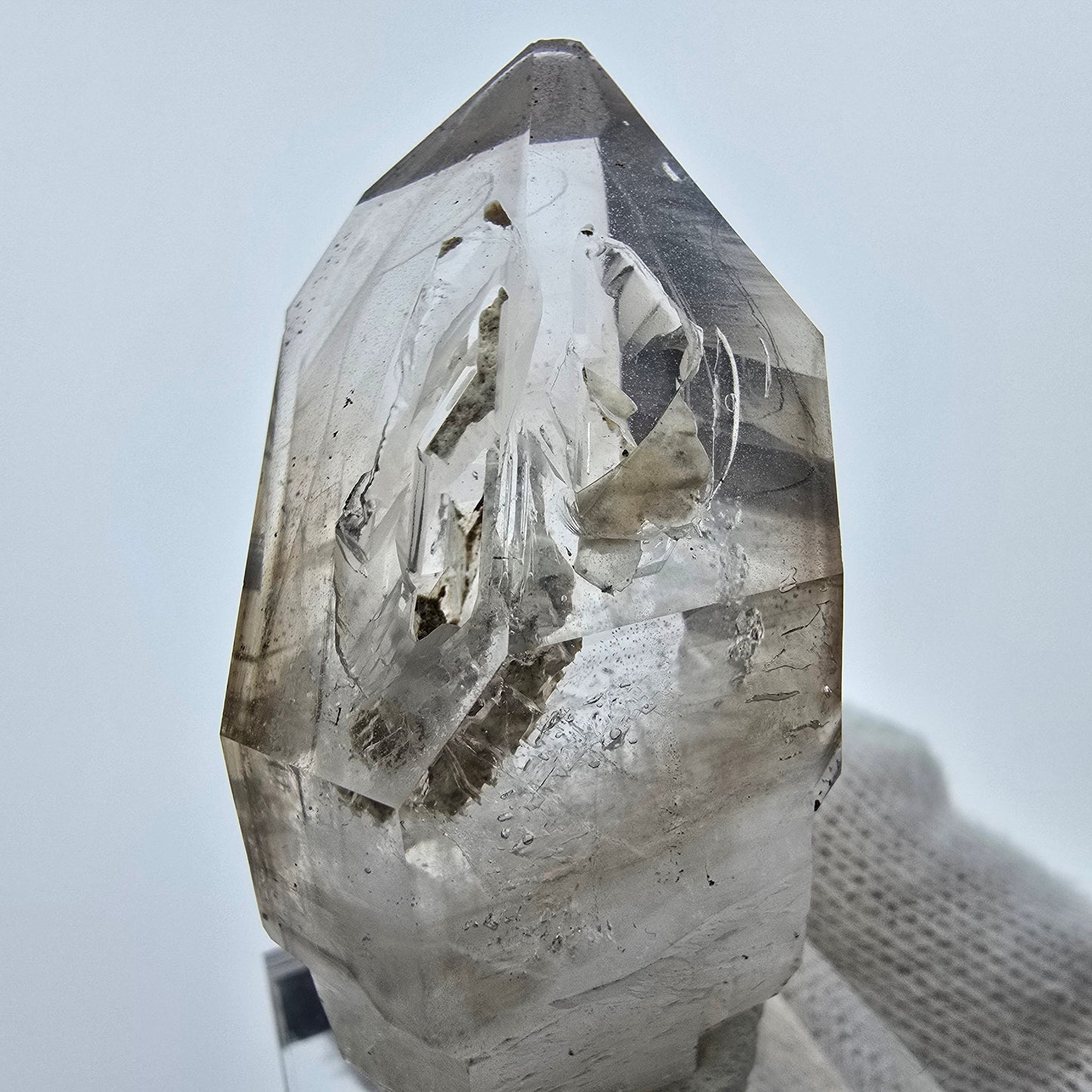 Klarer Phantom Rauchquarz Zepter Kristall Goboboseb, Namibia 50*24*24mm