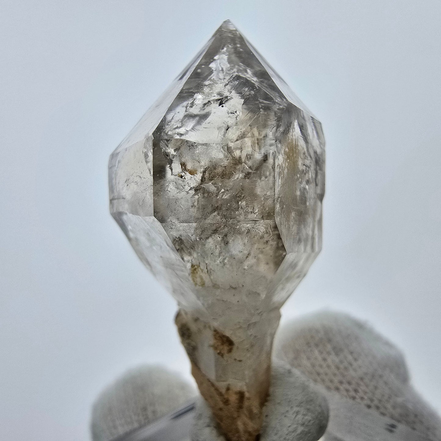 Enhydro Phantom Rauchquarz Zepter, 1x Blase Goboboseb, Namibia 47*20*19mm