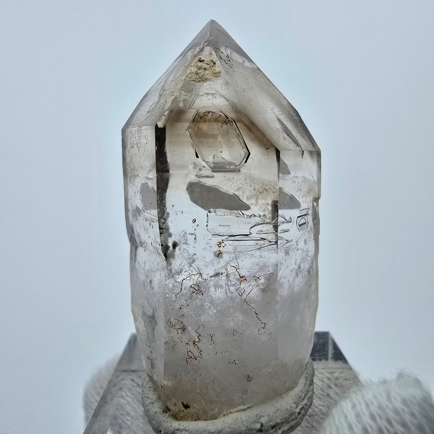 Klarer Phantom Rauchquarz Zepter Kristall Goboboseb, Namibia 42*21*18mm