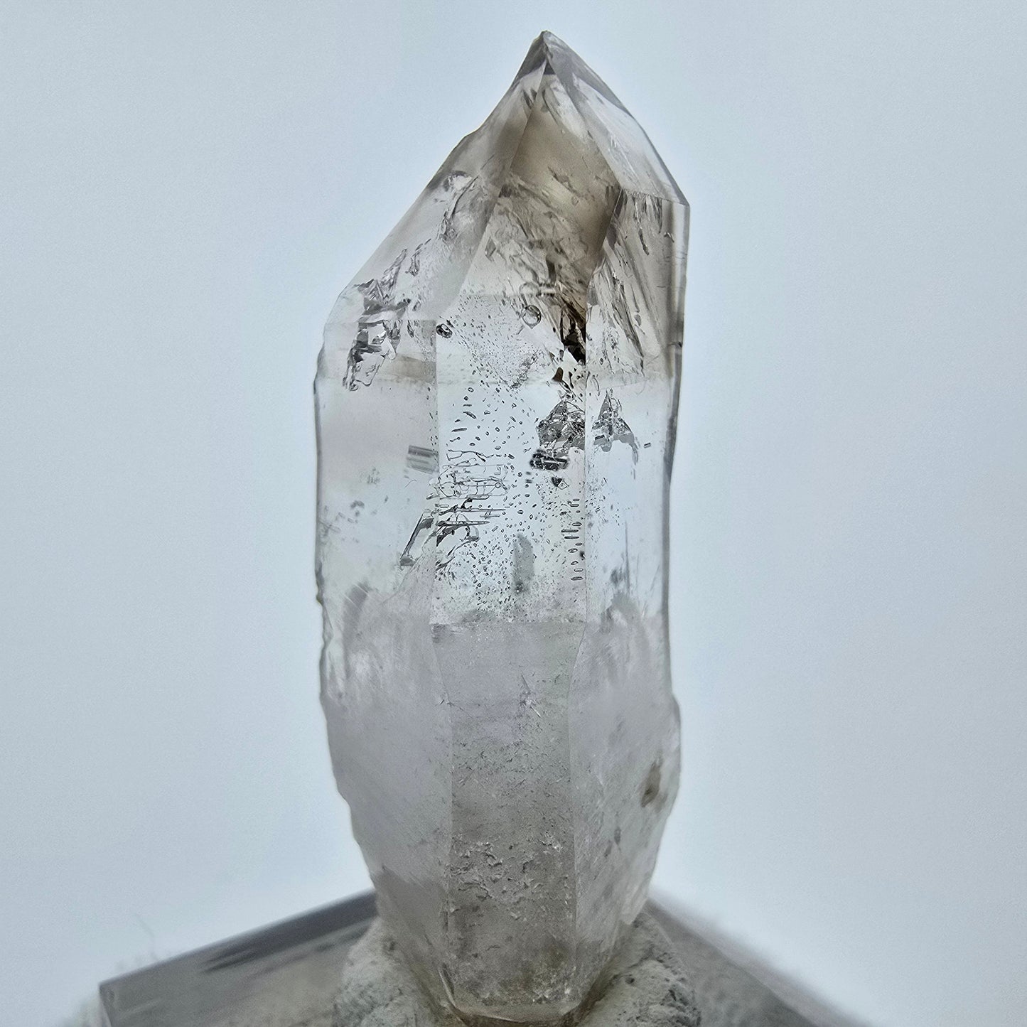 Enhydro Phantom Rauchquarz Zepter, 1x Blase Goboboseb, Namibia 47*17*14mm