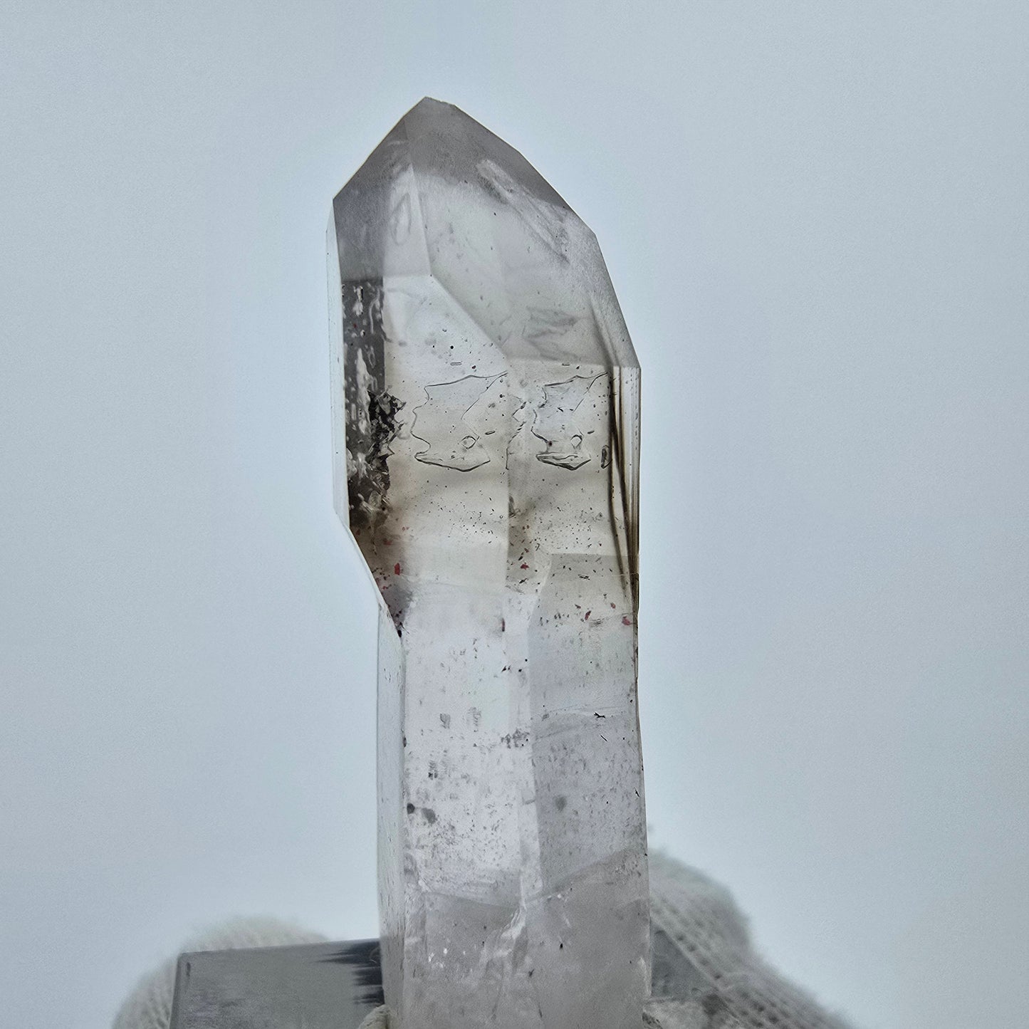 Klarer Phantom Rauchquarz Zepter Kristall Goboboseb, Namibia 46*17*12mm