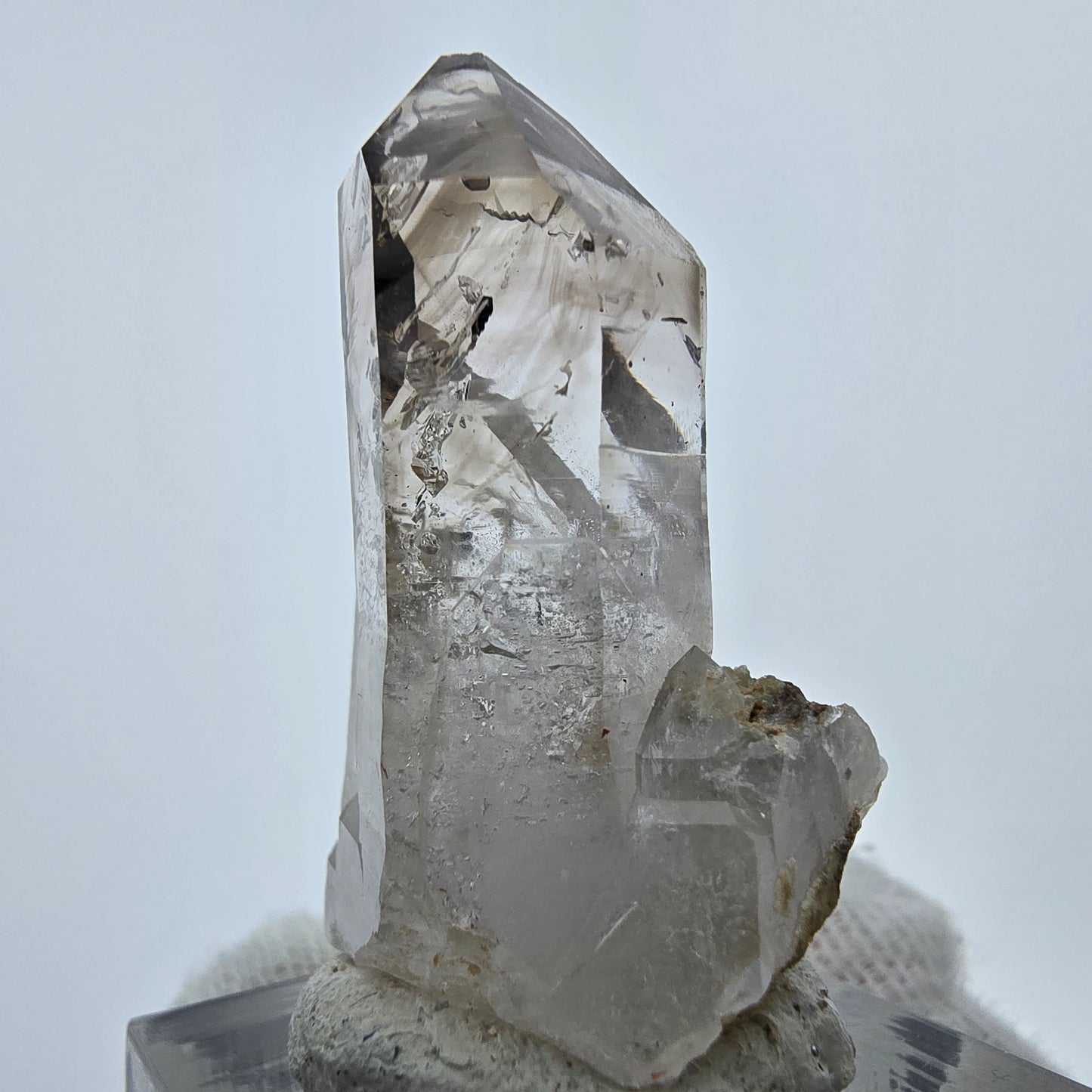 Klare Phantom Rauchquarz Zepter Stufe Goboboseb, Namibia 39*21*20mm