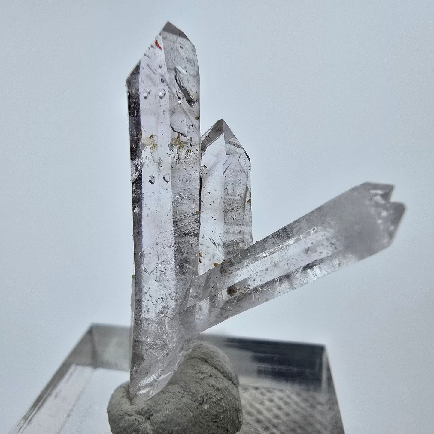 Klare Phantom Rauchquarz DT Zepter Stufe Goboboseb, Namibia 33*21*9mm