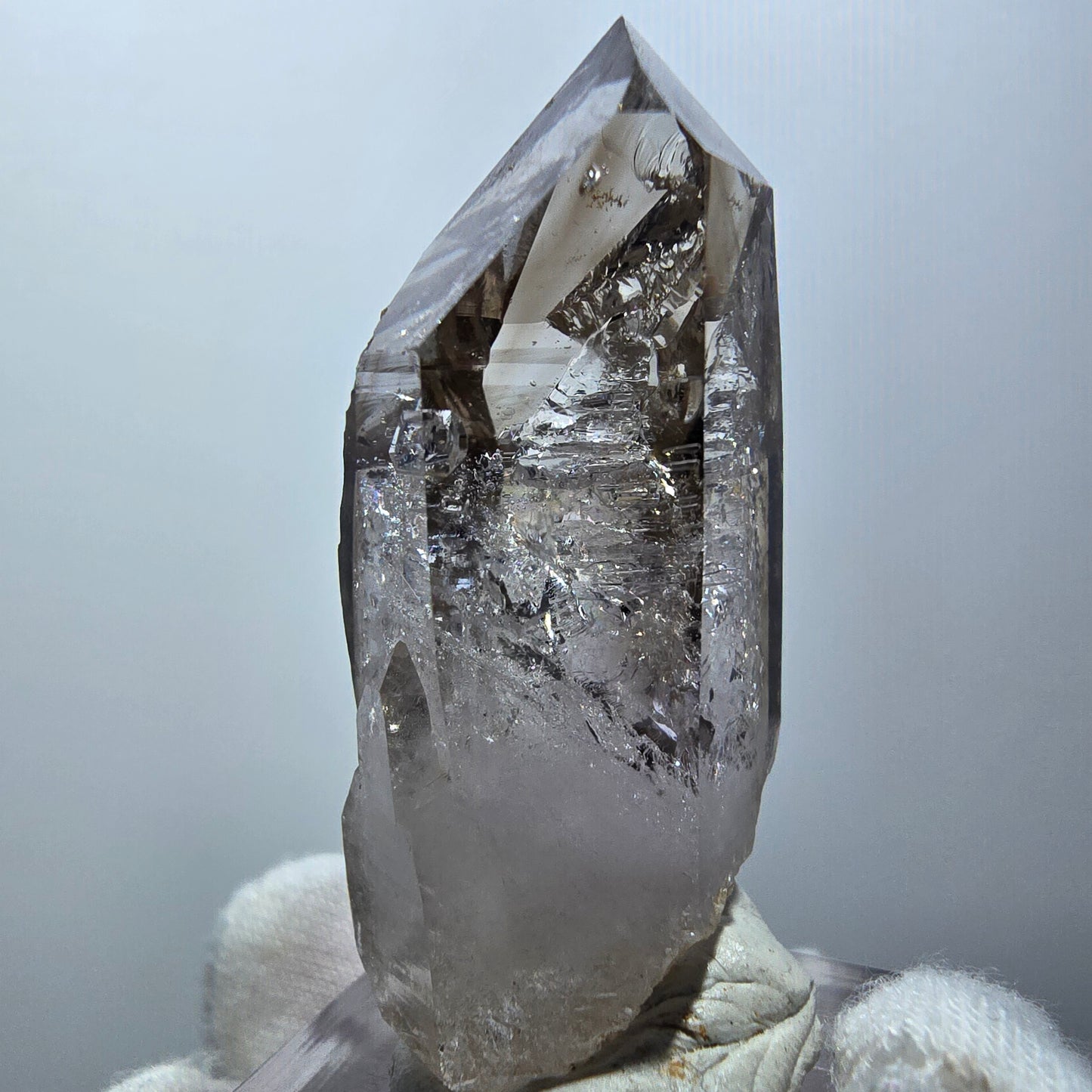 Klarer Phantom Rauchquarz DT Zepter Kristall Goboboseb, Namibia 43*20*18mm