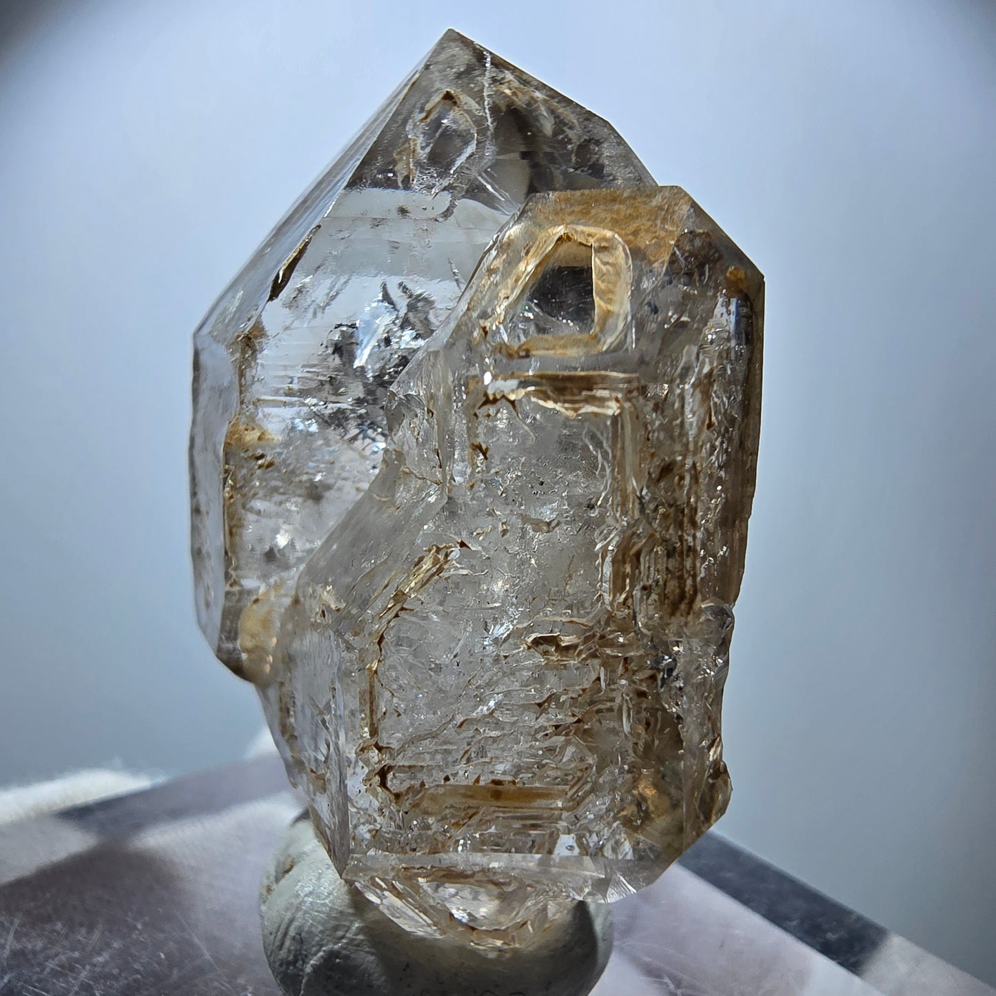 Phantom Rauchquarz Skelett DT Zepter Kristall Goboboseb, Namibia 50*37*20mm