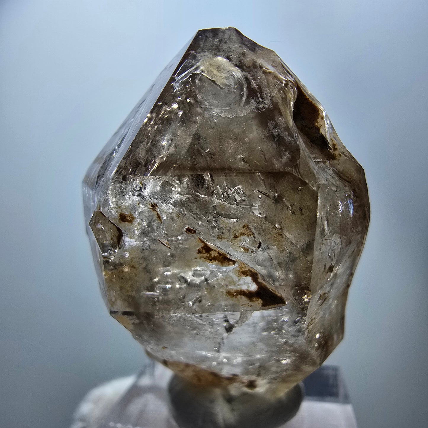 Klarer Phantom Rauchquarz DT Zepter Kristall Goboboseb, Namibia 43*28*21mm