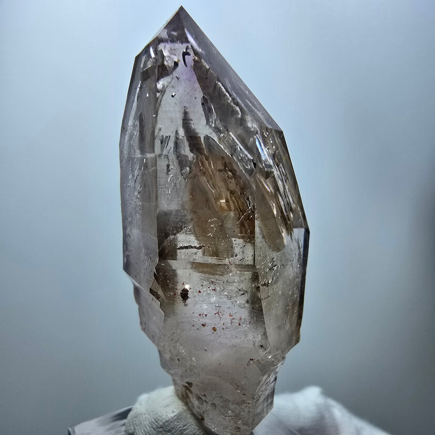 Enhydro Phantom Rauchquarz Fenster Zepter, 1x Blase Goboboseb Namibia 58*26*22mm
