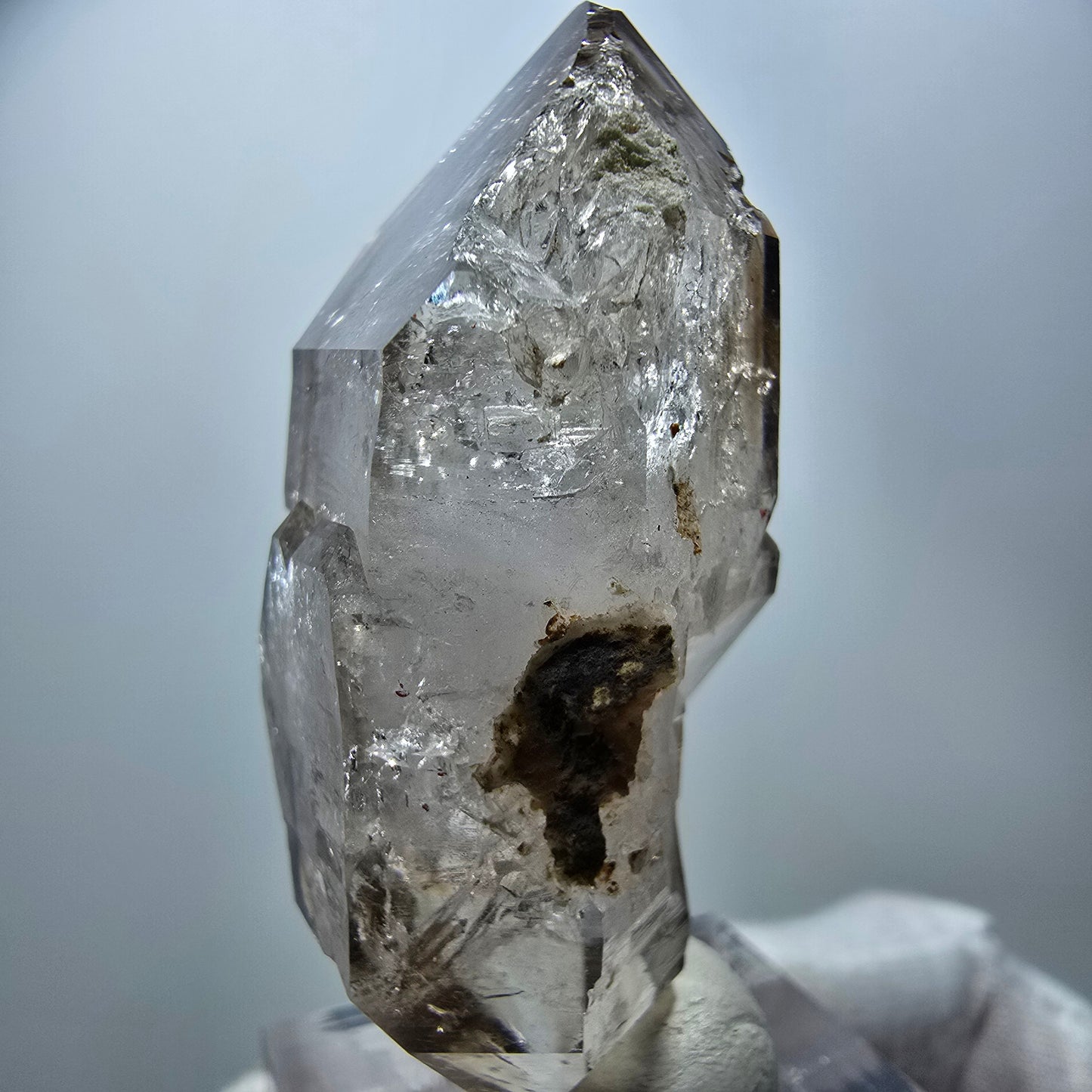 Klarer Phantom Rauchquarz DT Zepter Kristall Goboboseb, Namibia 52*26*22mm