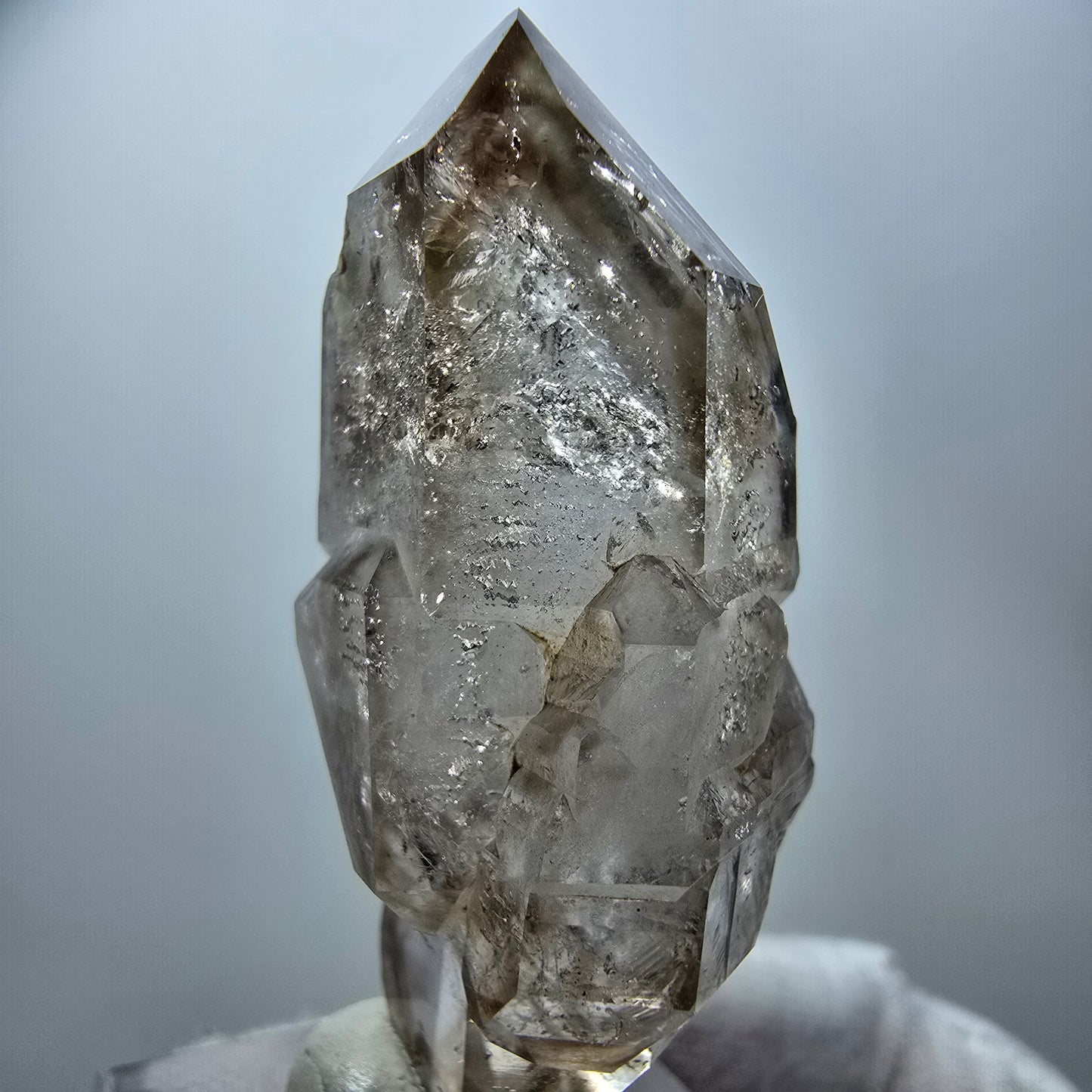 Klarer Phantom Rauchquarz DT Zepter Kristall Goboboseb, Namibia 52*26*22mm