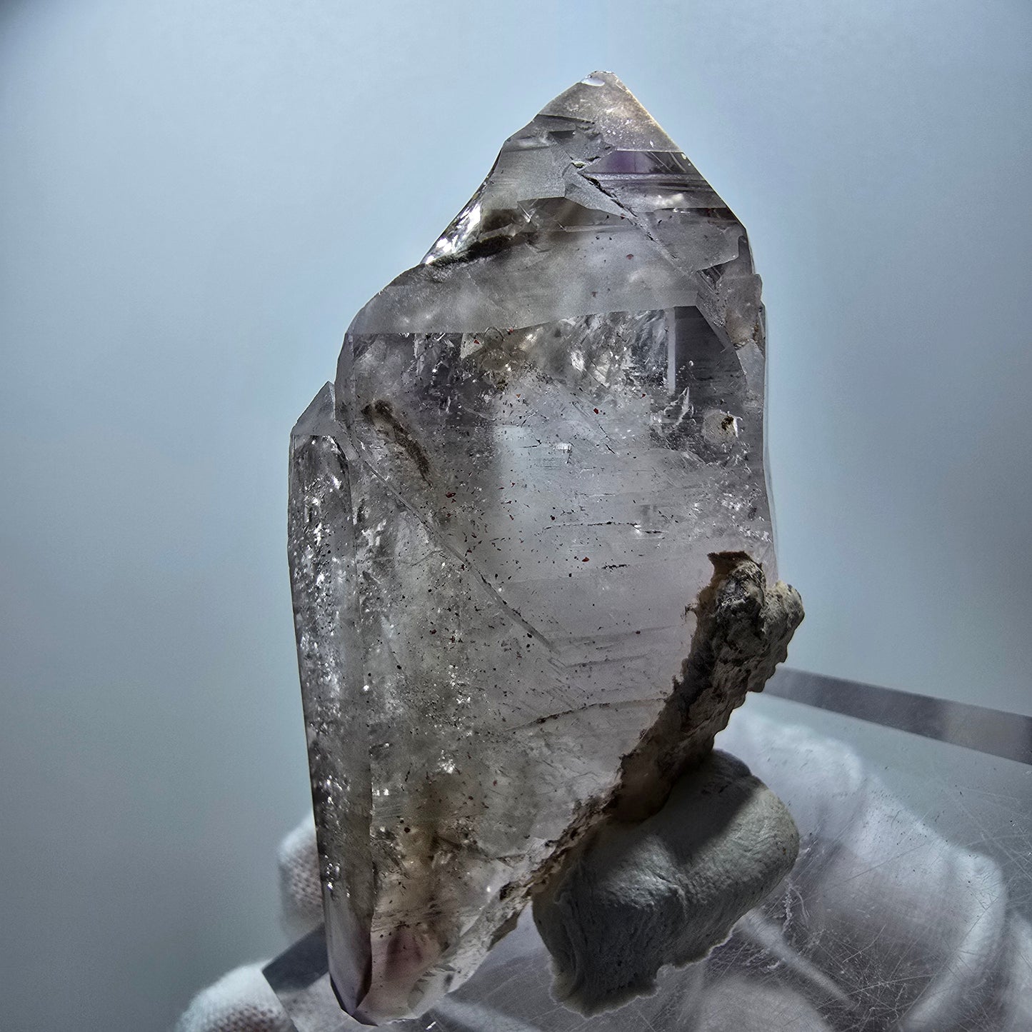 Klarer Phantom Amethyst DT Fenster Zepter Kristall Goboboseb, Namibia 65*32*24mm