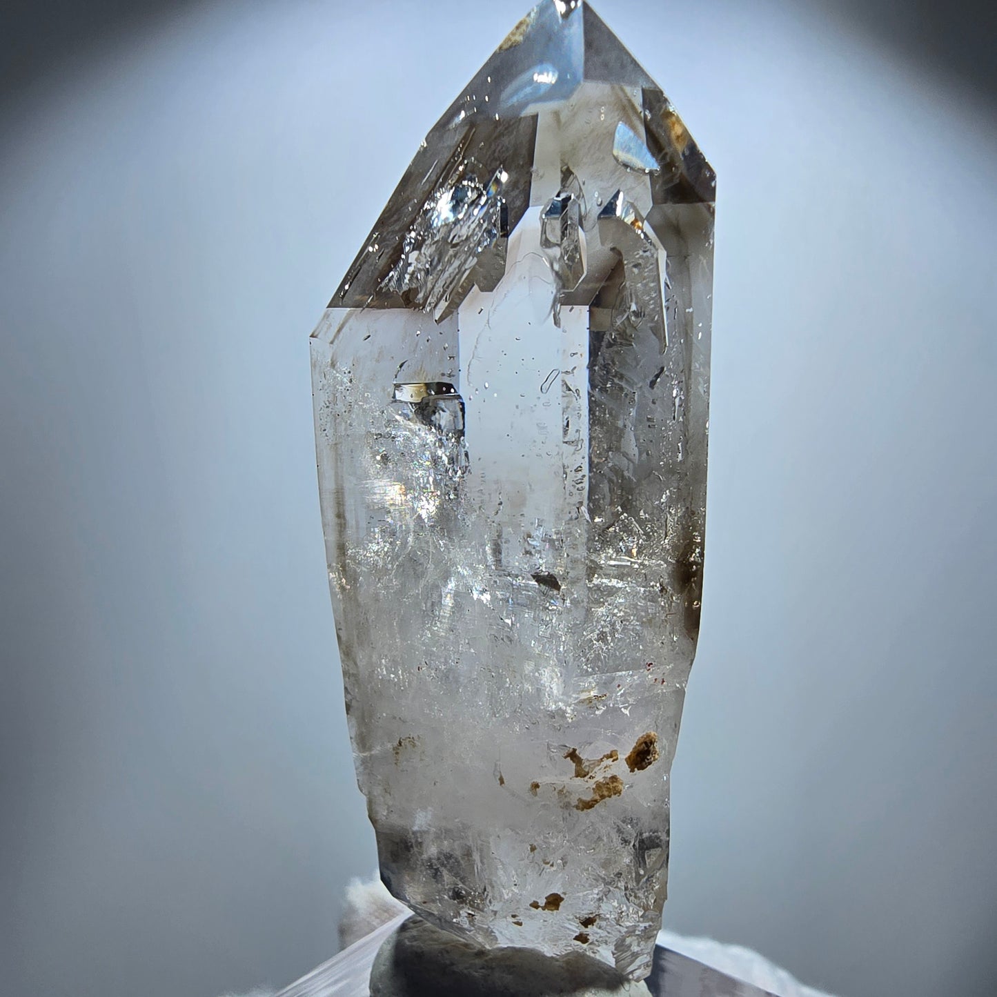 Großer Phantom Rauchquarz DT Zepter Kristall Goboboseb, Namibia 67*25*18mm