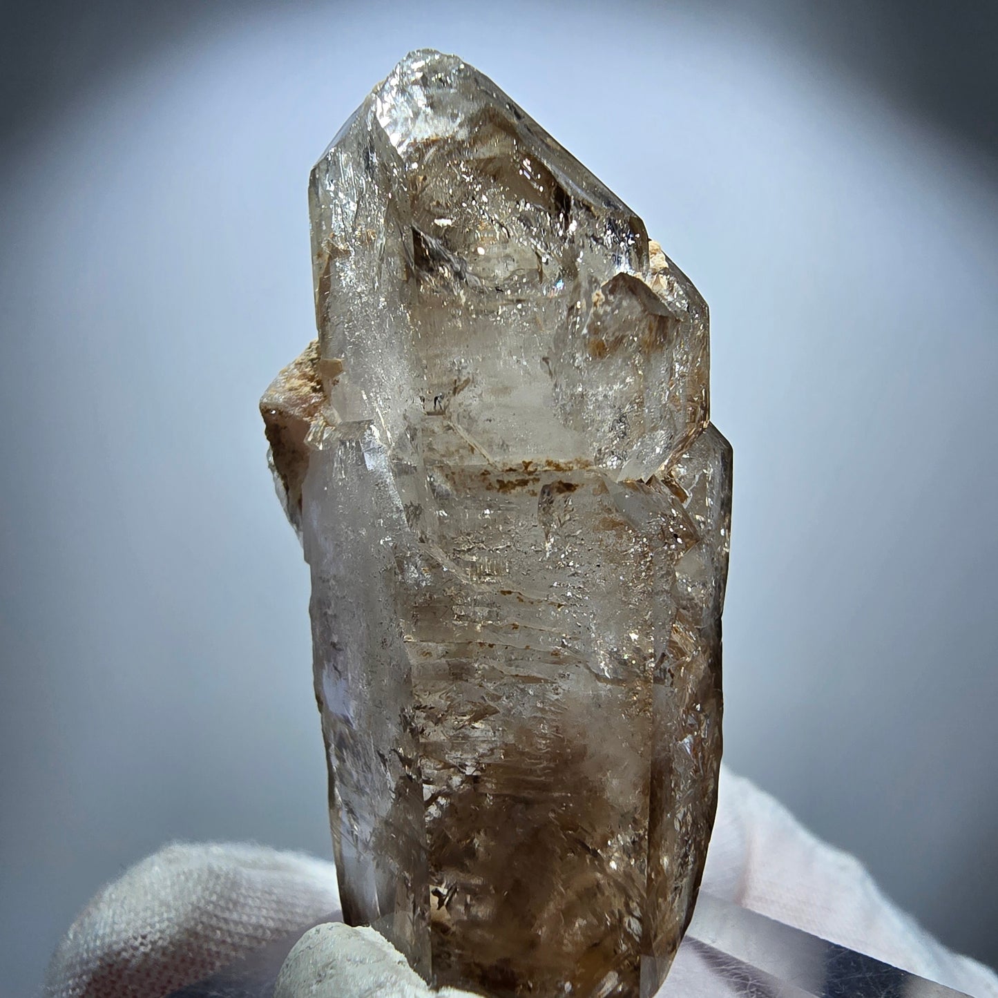 Phantom Rauchquarz DT Fenster Zepter Kristall Goboboseb, Namibia 54*27*27mm