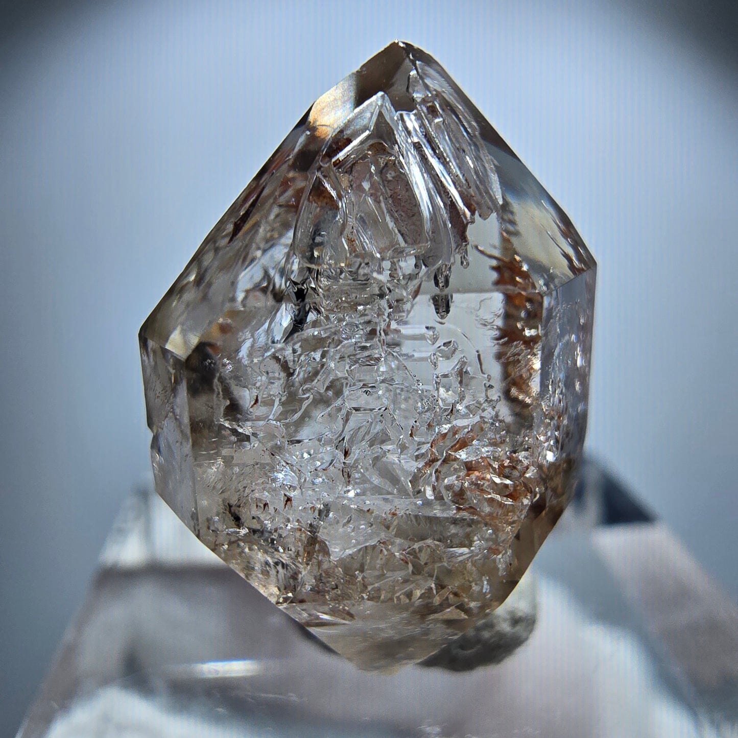 Enhydro Phantom Rauchquarz Skelett DT Zepter Goboboseb, Namibia 21*15*11mm