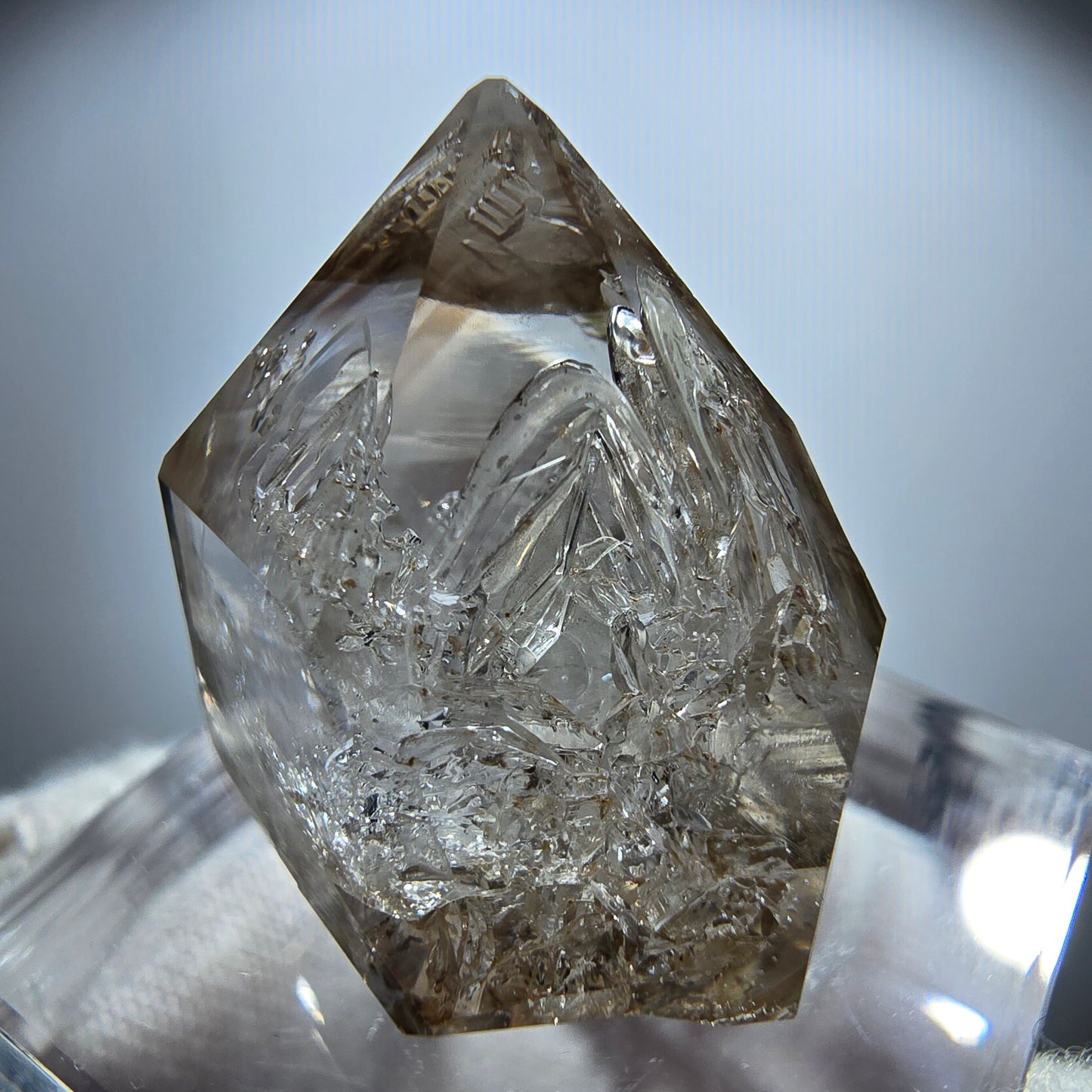 Enhydro Phantom Rauchquarz Fenster DT Zepter Goboboseb, Namibia 25*20*14mm