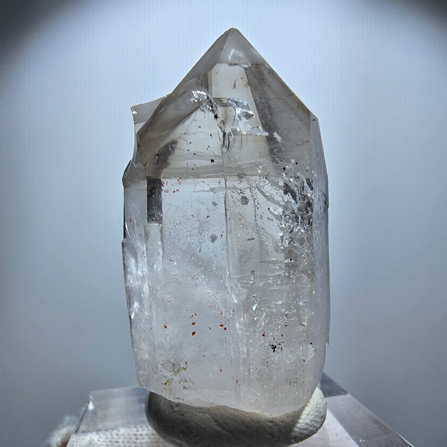 Enhydro Phantom Rauchquarz Zepter, 1x Blase Goboboseb, Namibia 34*19*13mm