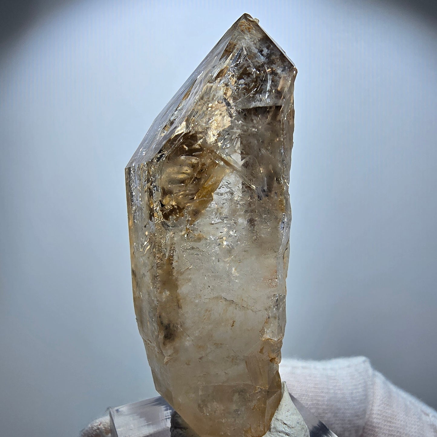 Enhydro Phantom Rauchquarz Fenster Zepter, 1x Blase Goboboseb Namibia 64*28*22mm