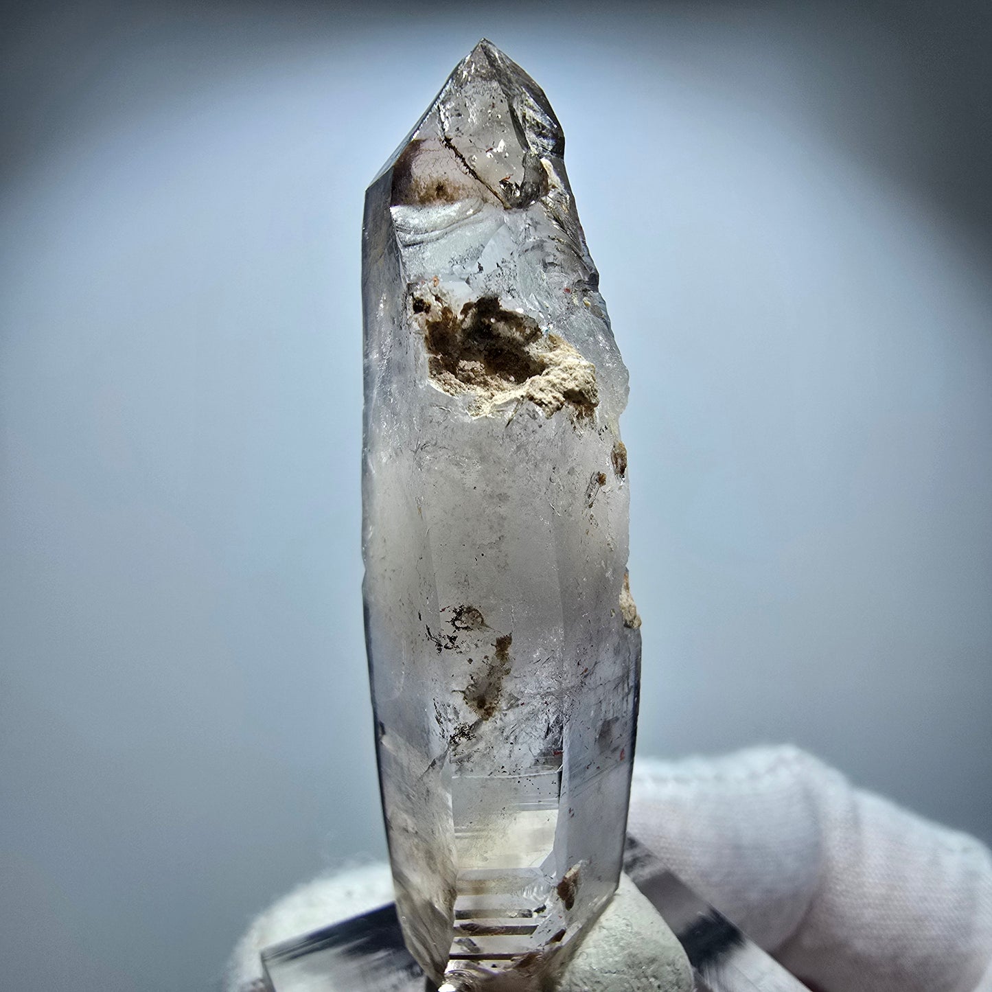 Klarer Phantom Rauchquarz DT Zepter Kristall Goboboseb, Namibia 58*17*15mm