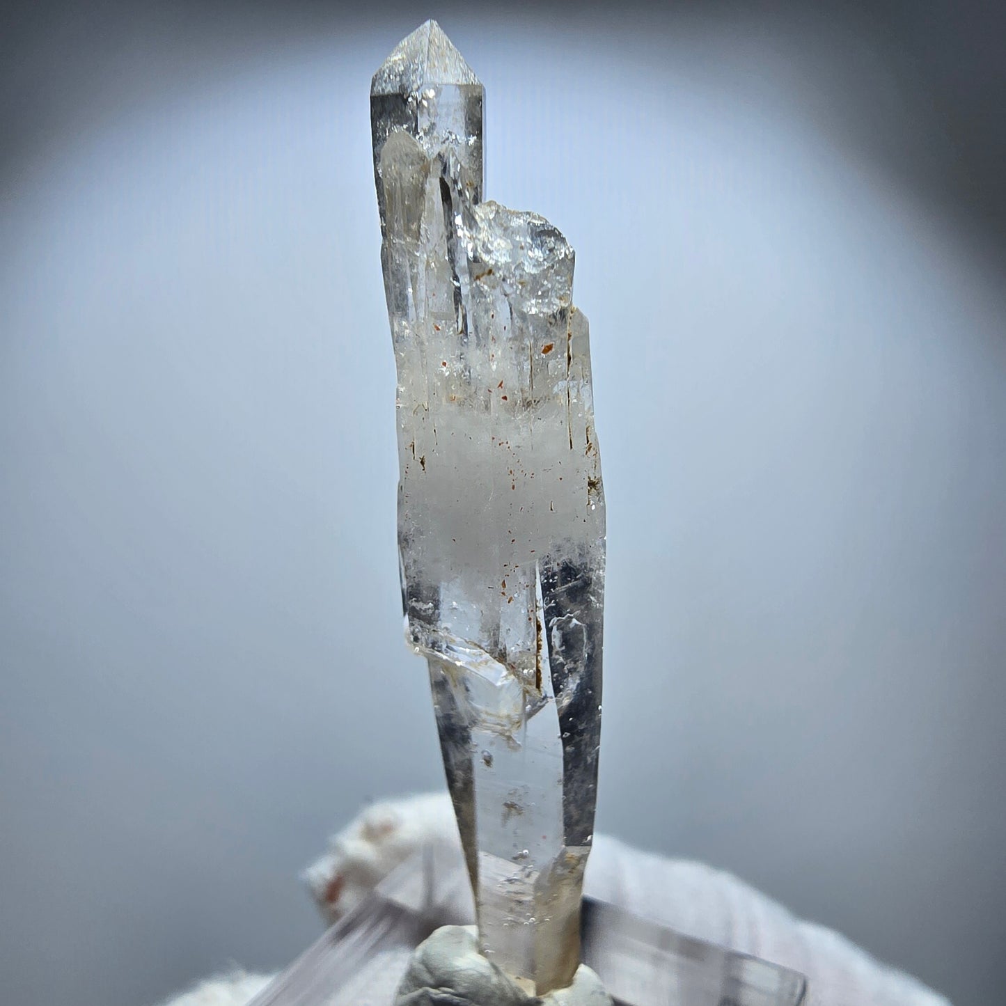 Klare Phantom Rauchquarz DT Zepter Stufe Goboboseb, Namibia 54*11*8mm