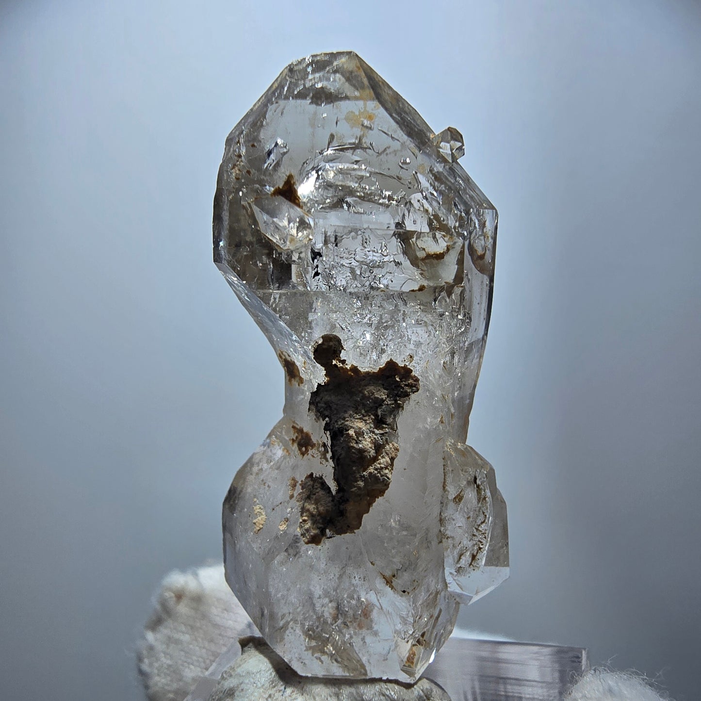 Enhydro Phantom Smoky Quartz DT Scepter, 1x Bubble Goboboseb, Namibia 44*19*14mm