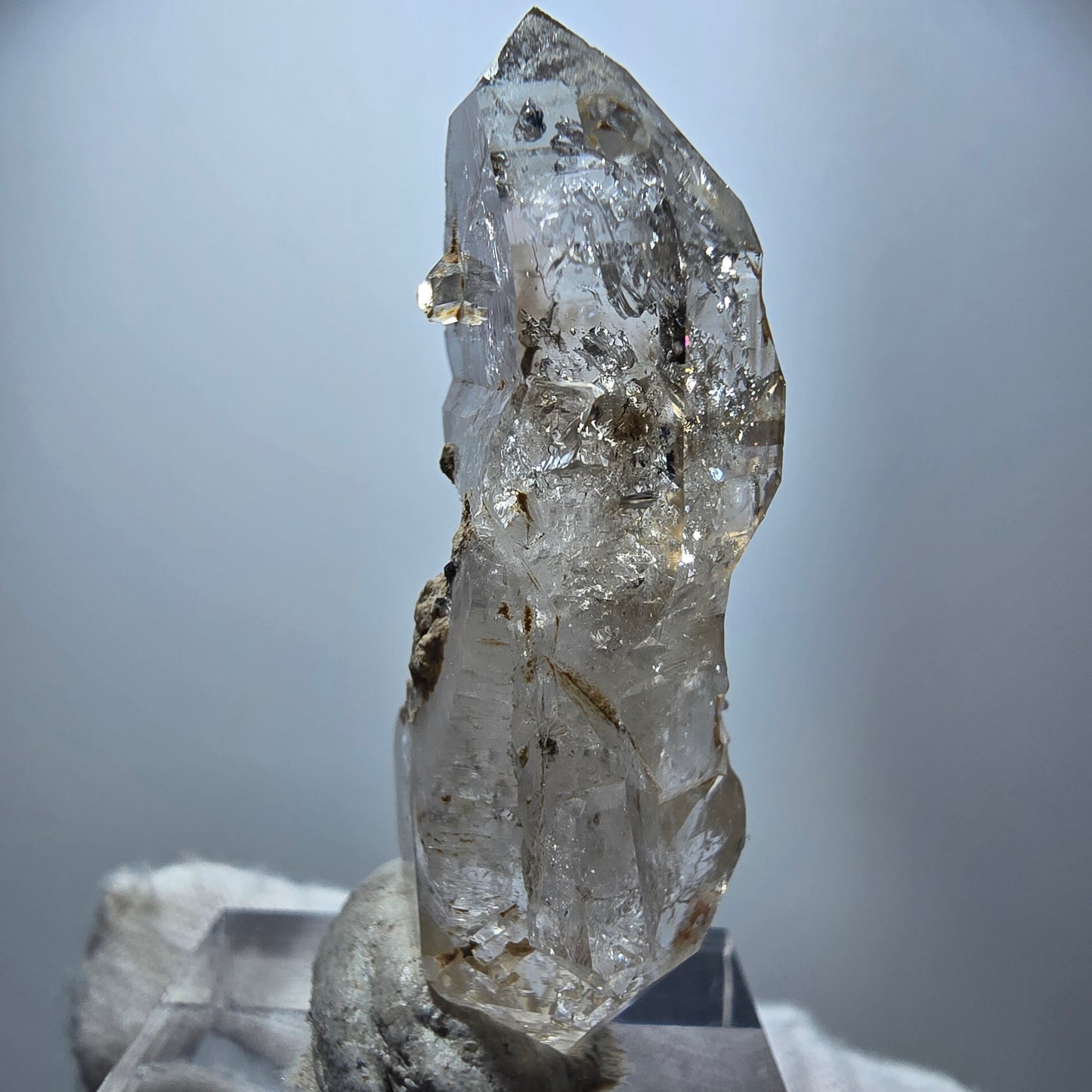 Enhydro Phantom Smoky Quartz DT Scepter, 1x Bubble Goboboseb, Namibia 44*19*14mm